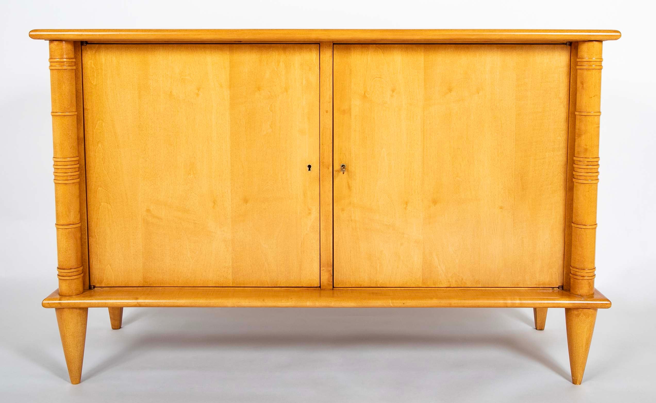 Sycamore Two Door Cabinet on Toupee Feet by Leon & Maurice Jallot