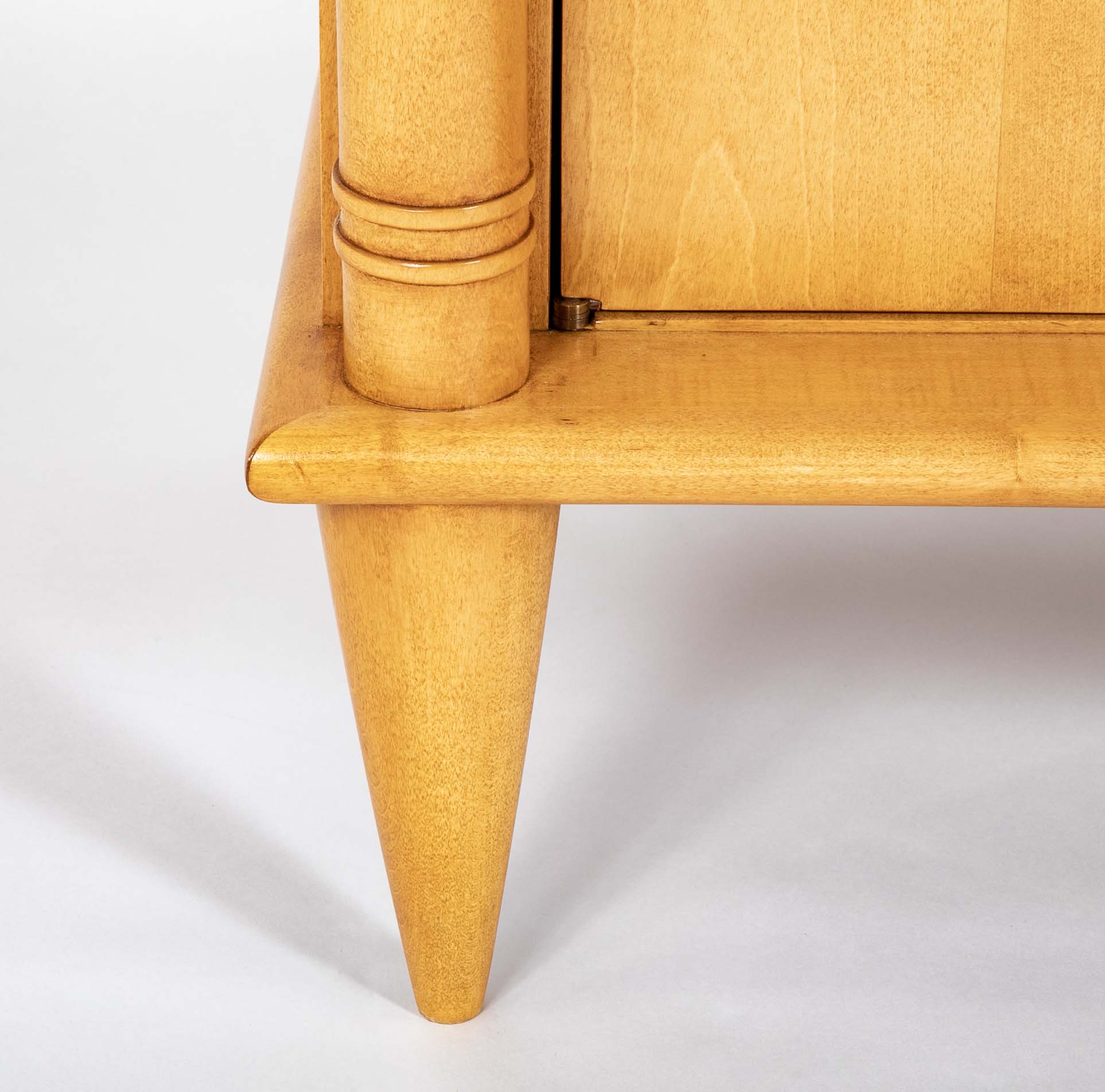 Sycamore Two Door Cabinet on Toupee Feet by Leon & Maurice Jallot