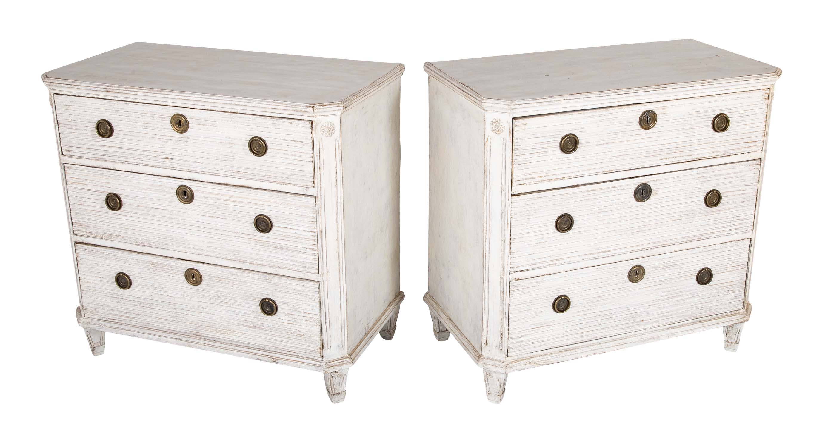 Pair of Gustavian Painted Chests of Drawers