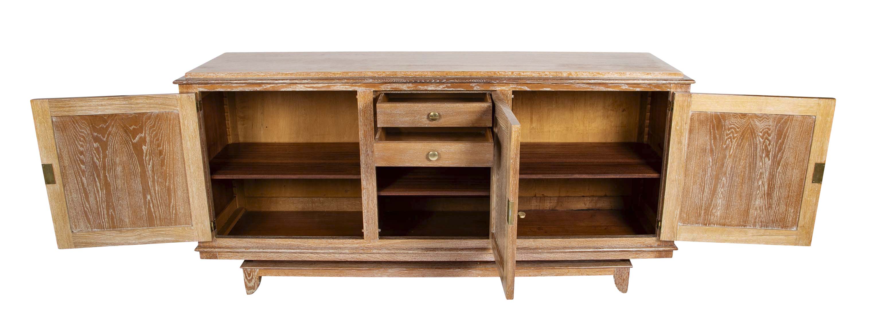 A Cerused Oak Credenza in the Manner of Andre Arbus