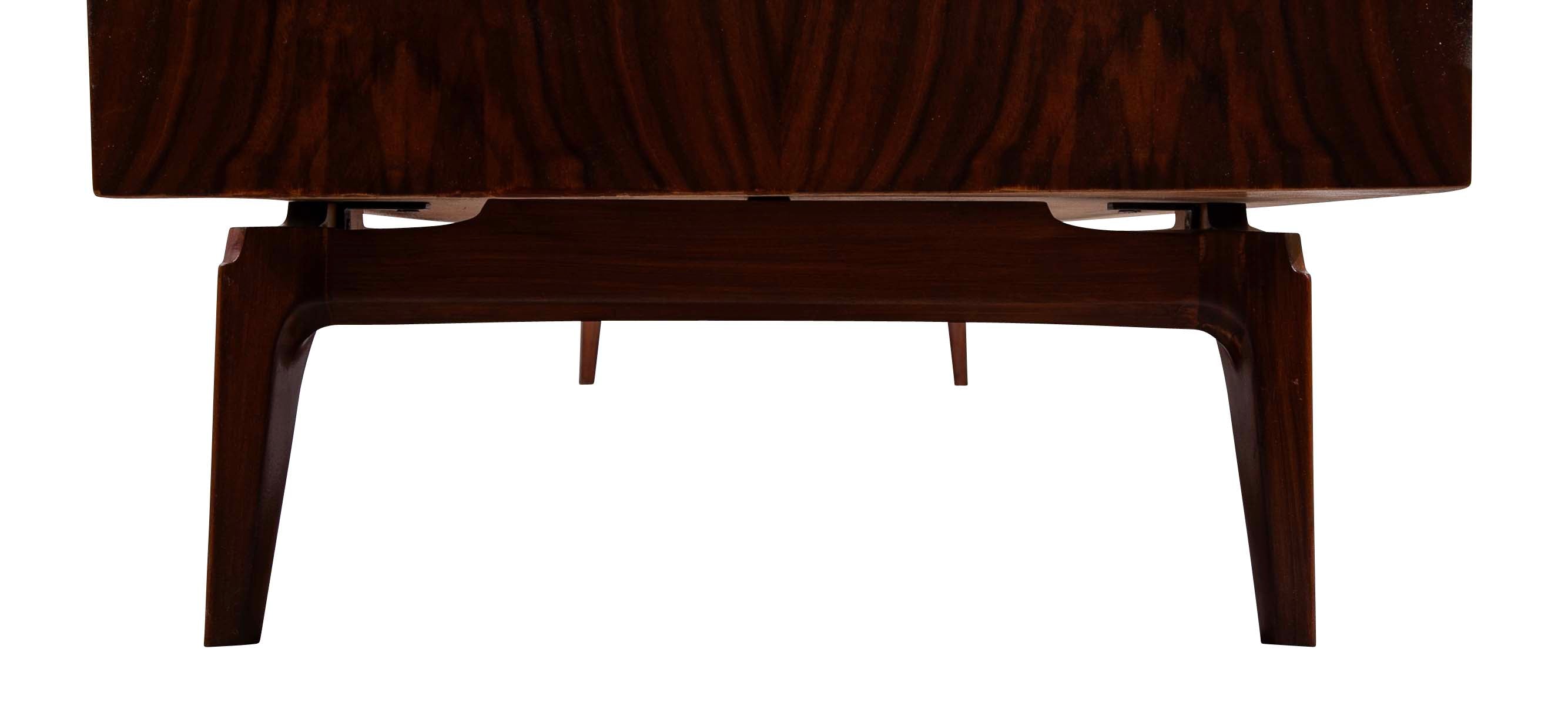 "Madison" De Coene Freres Credenza / Sideboard in Walnut & Rosewood with Fitted Drawers