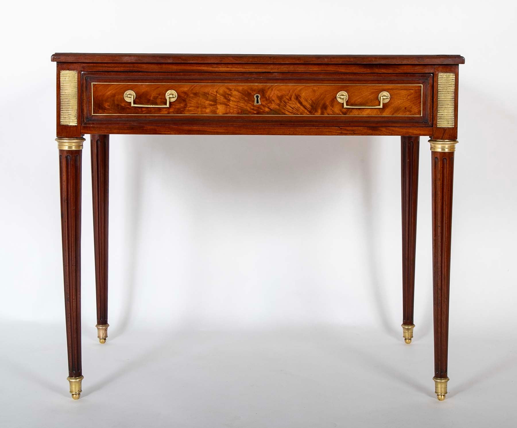 A Louis XVI Period Mahogany Desk by Leonard Boudin