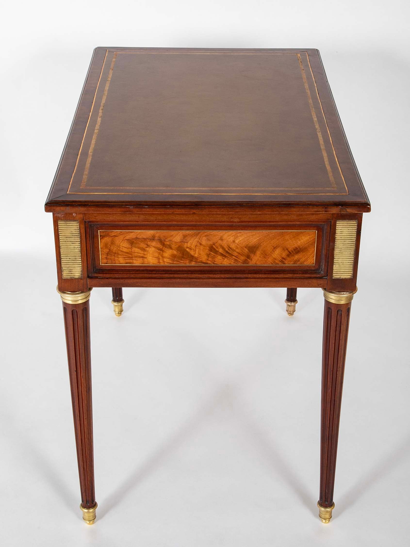 A Louis XVI Period Mahogany Desk by Leonard Boudin