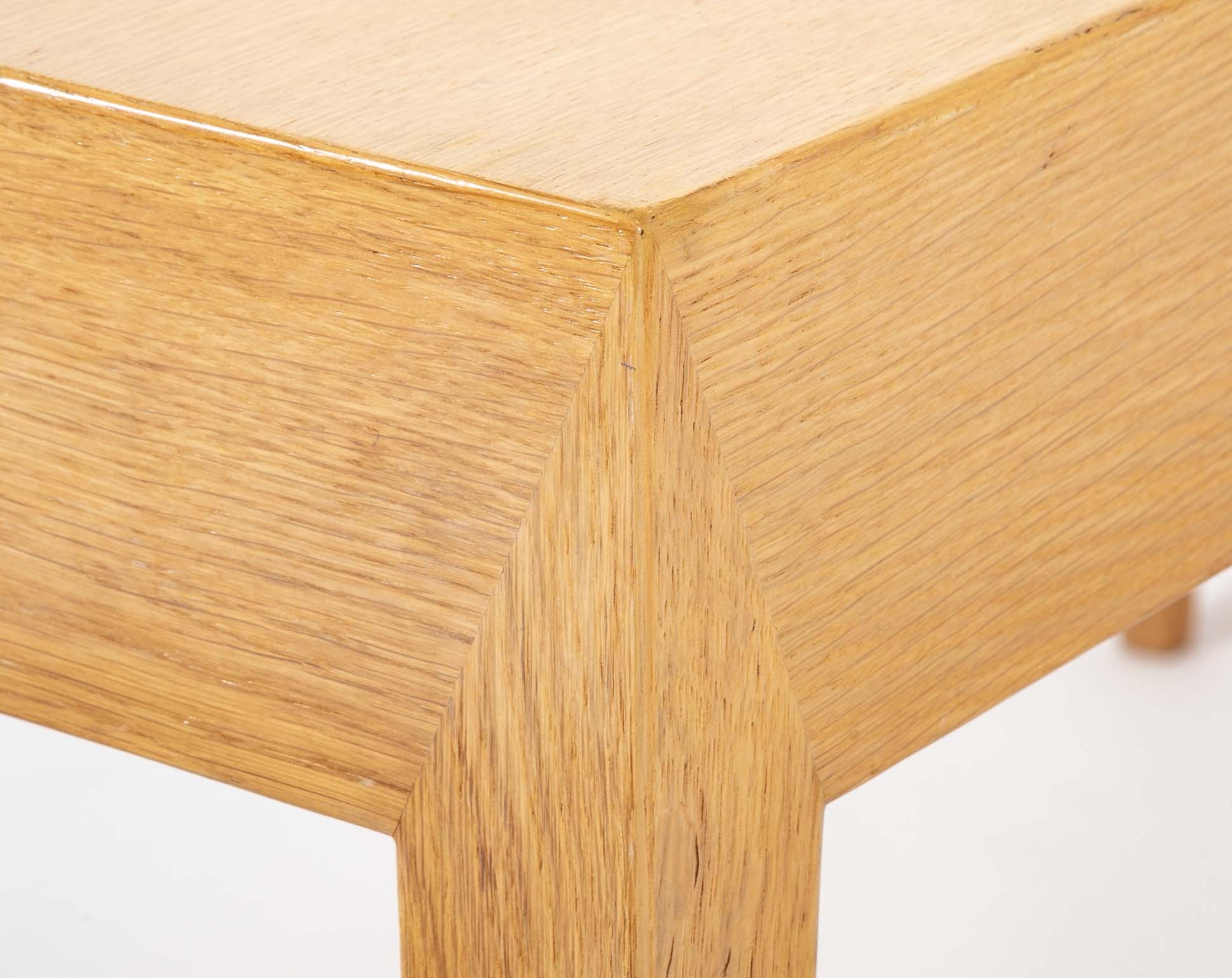 Severin Hansen Jr. Four Drawer Oak Desk Manufactured by Haslev Mobelsneckeri