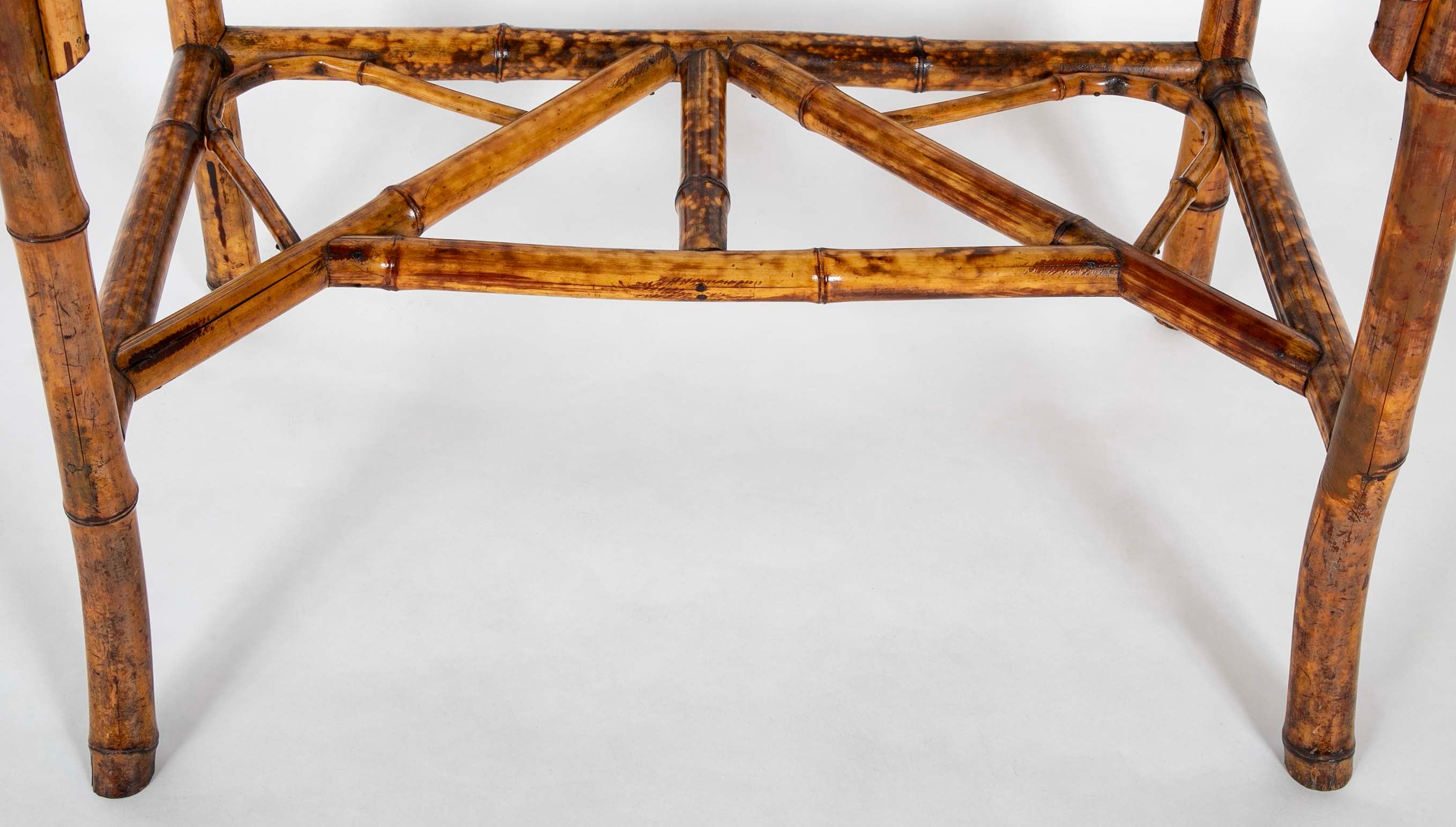 Mid 19th Century Petite Lacquer and Bamboo One Drawer Writing Table