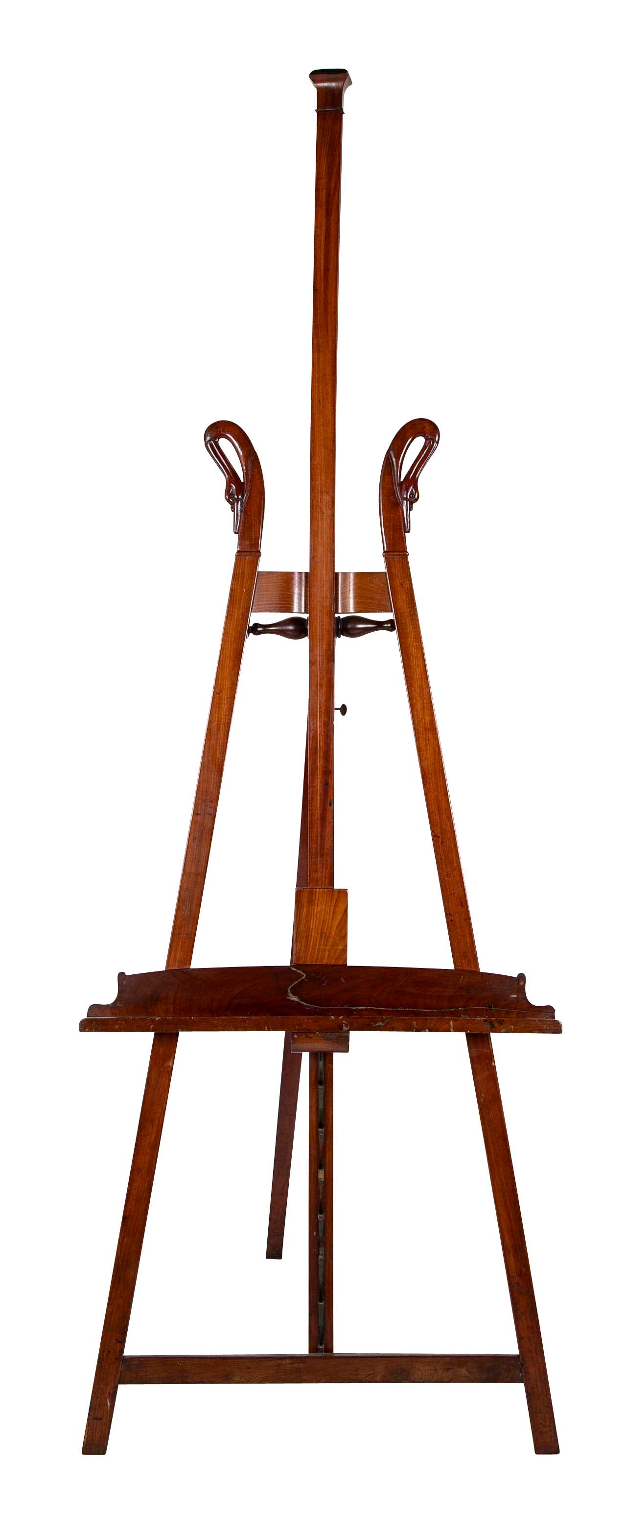French Early 19th Century Carved & Molded Mahogany Easel