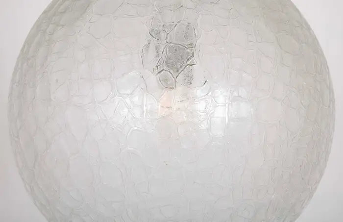Suspended Crackle Glass "Globe" Pendant Light by Doria Leuchten.