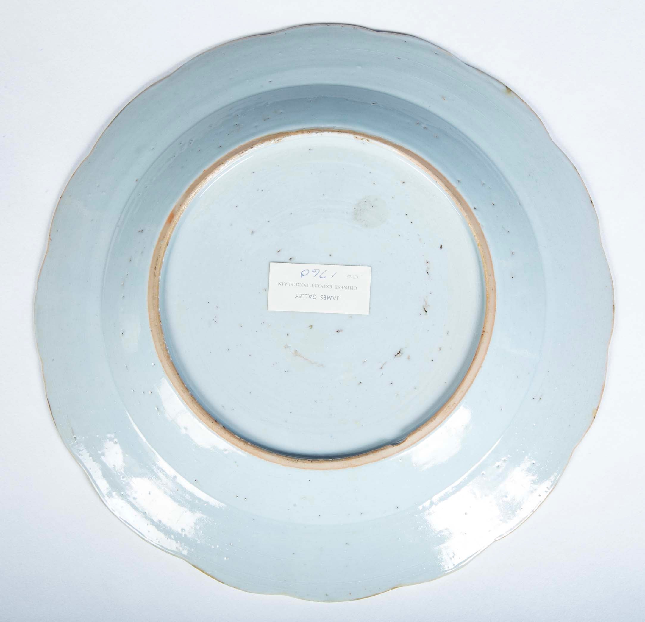 Pair of Chinese Export Famille Rose Porcelain Plates with Floral Polychrome Decor