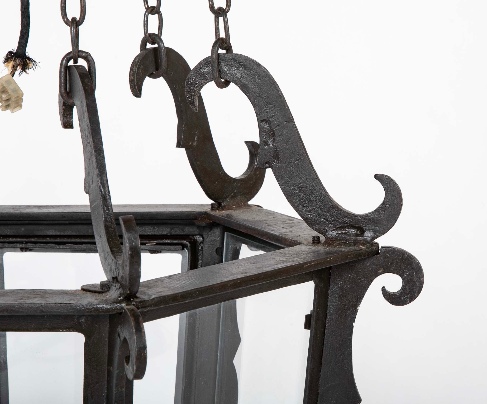 An Iron Lantern Attributed to Bruno Paul