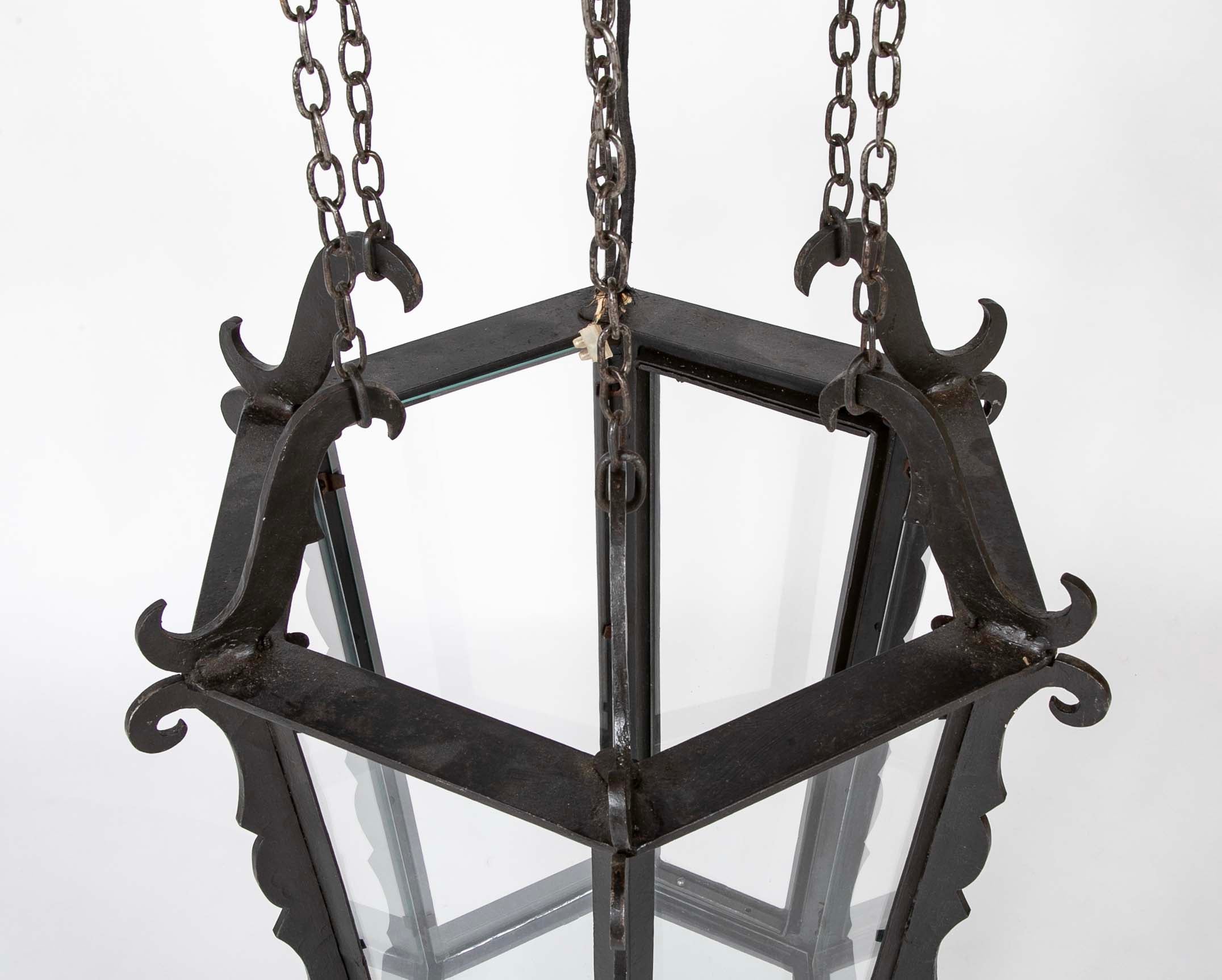 An Iron Lantern Attributed to Bruno Paul
