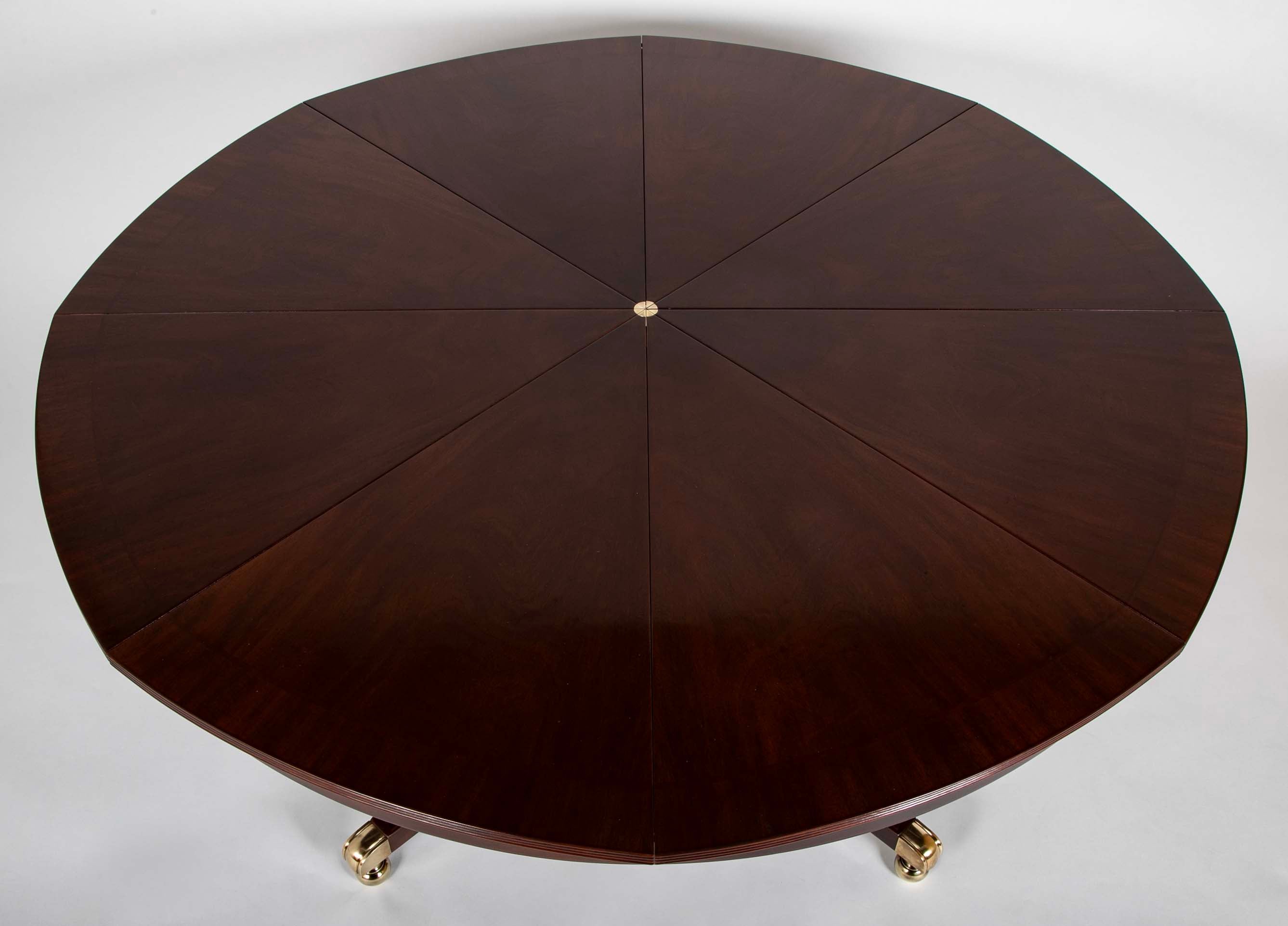 Mahogany Jupe Style Circular Extension Table
