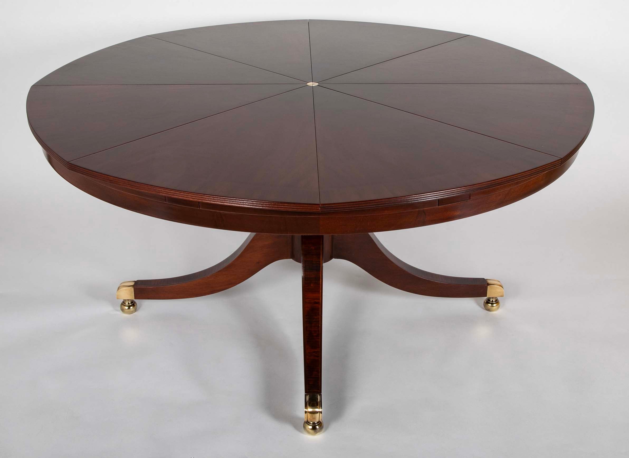 Mahogany Jupe Style Circular Extension Table