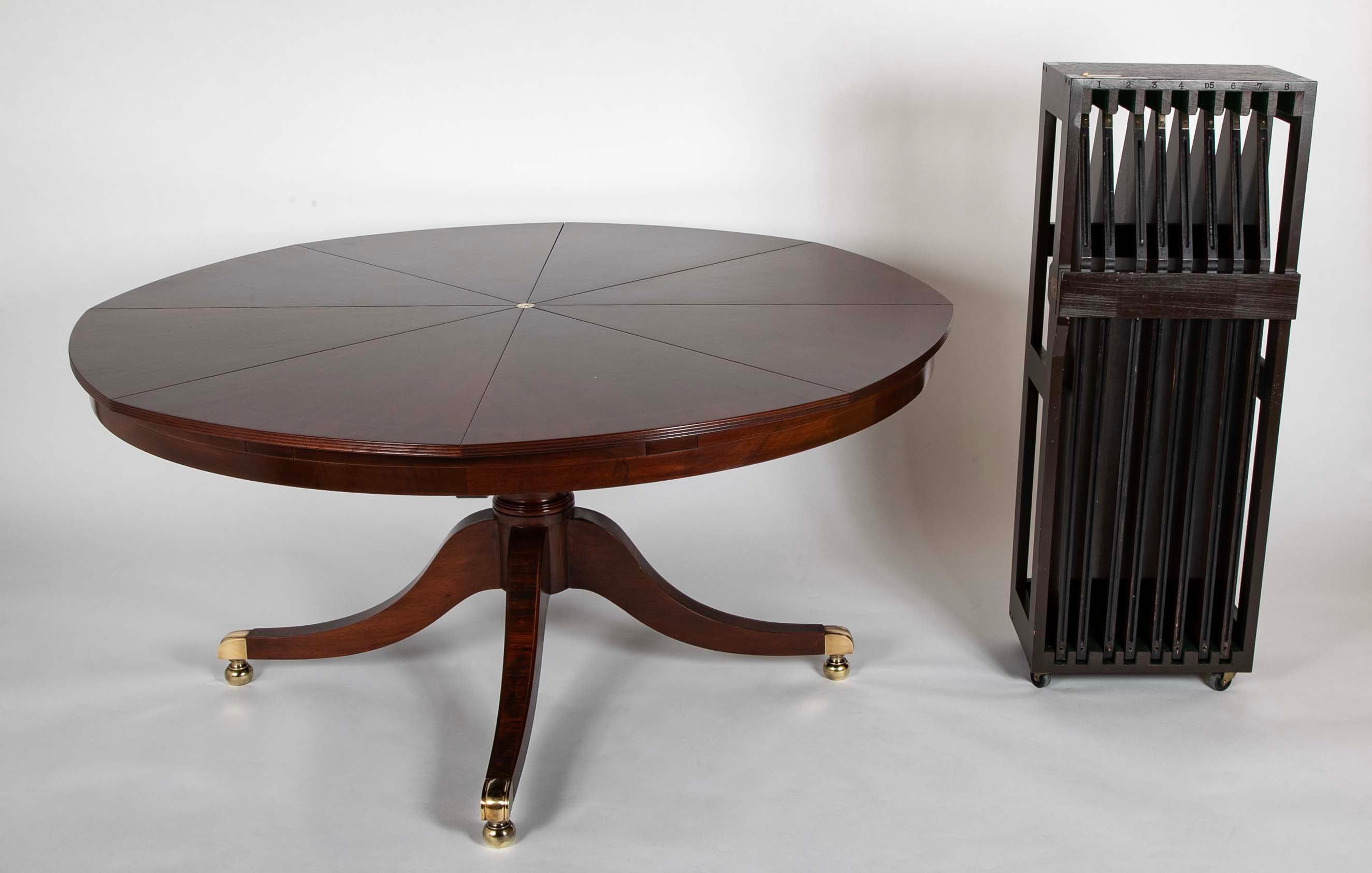 Mahogany Jupe Style Circular Extension Table