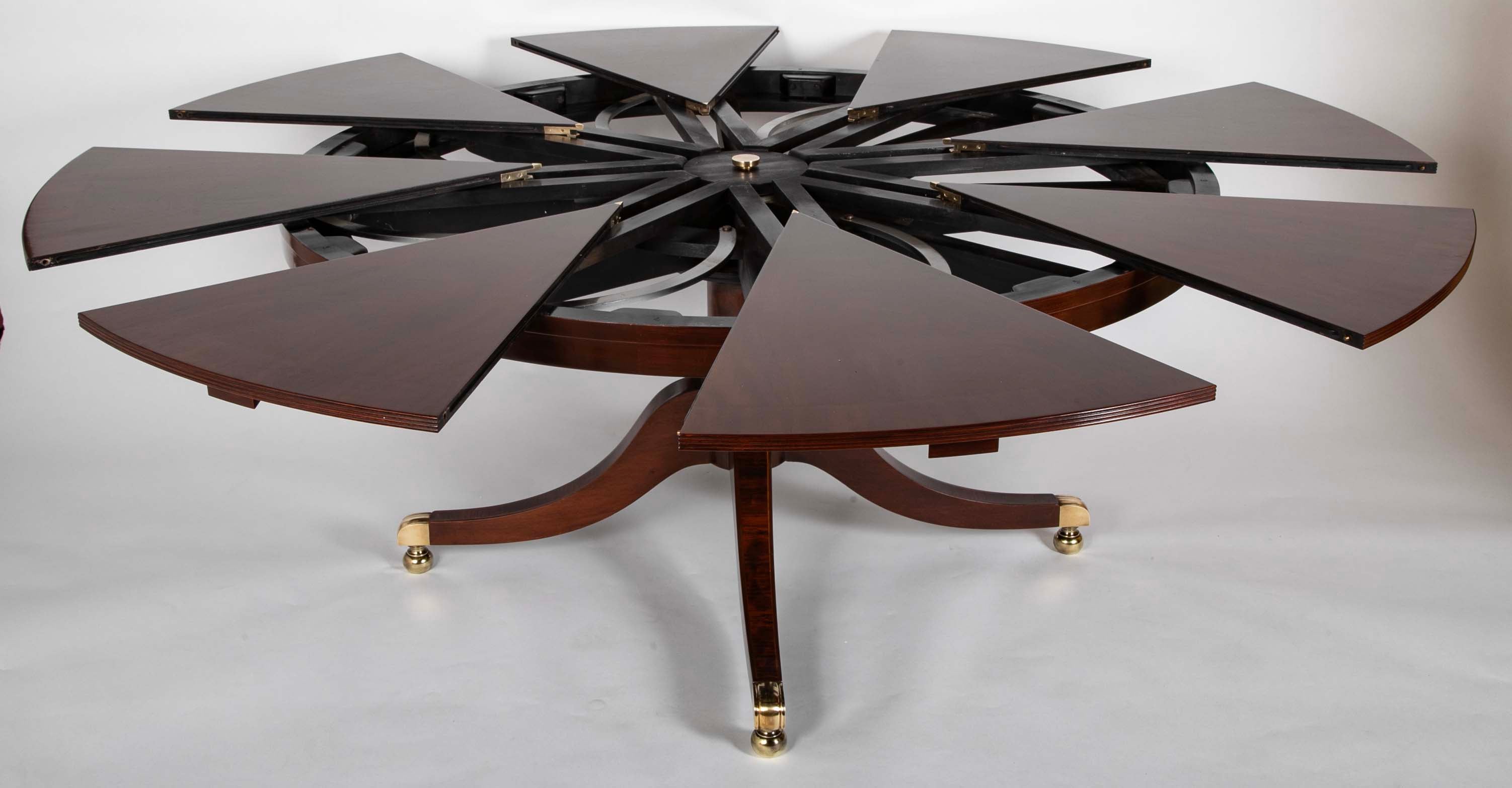 Mahogany Jupe Style Circular Extension Table