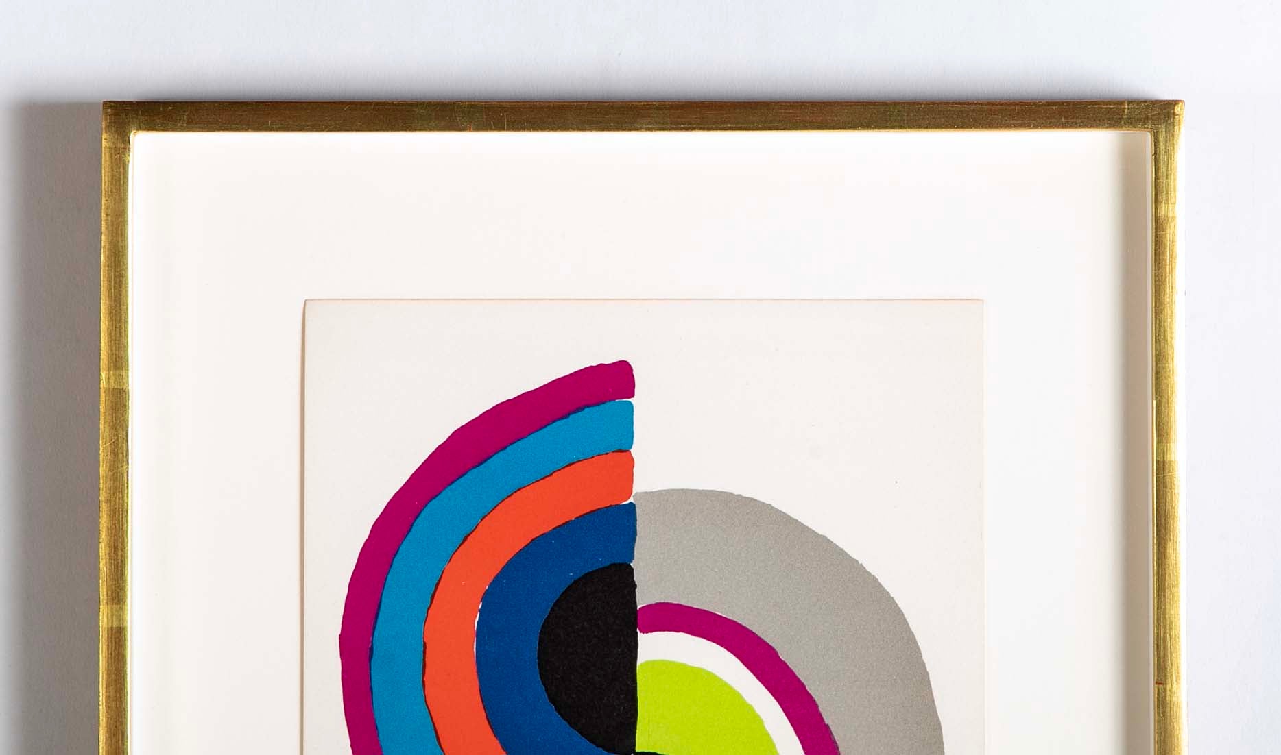 Sonia Delaunay Small Composition Color Lithograph on Vellum