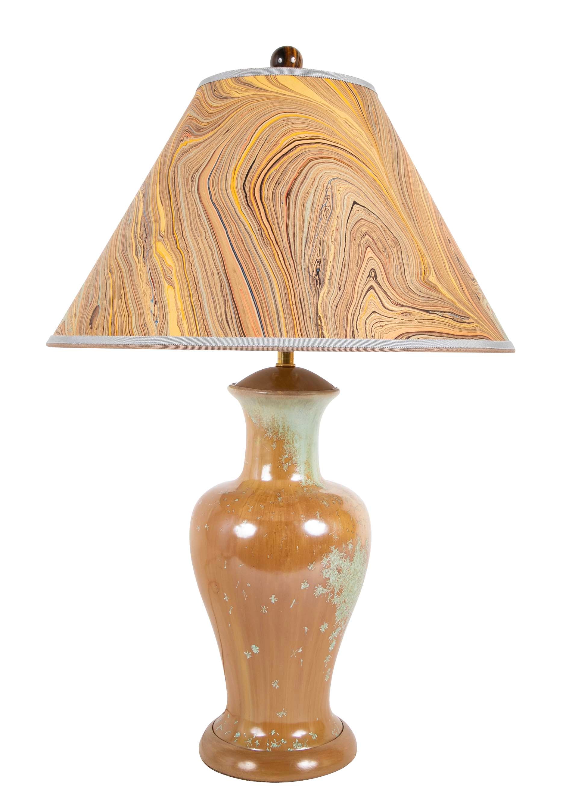 Michigan Tile Company Baluster Form Ceramic Vase now a Lamp