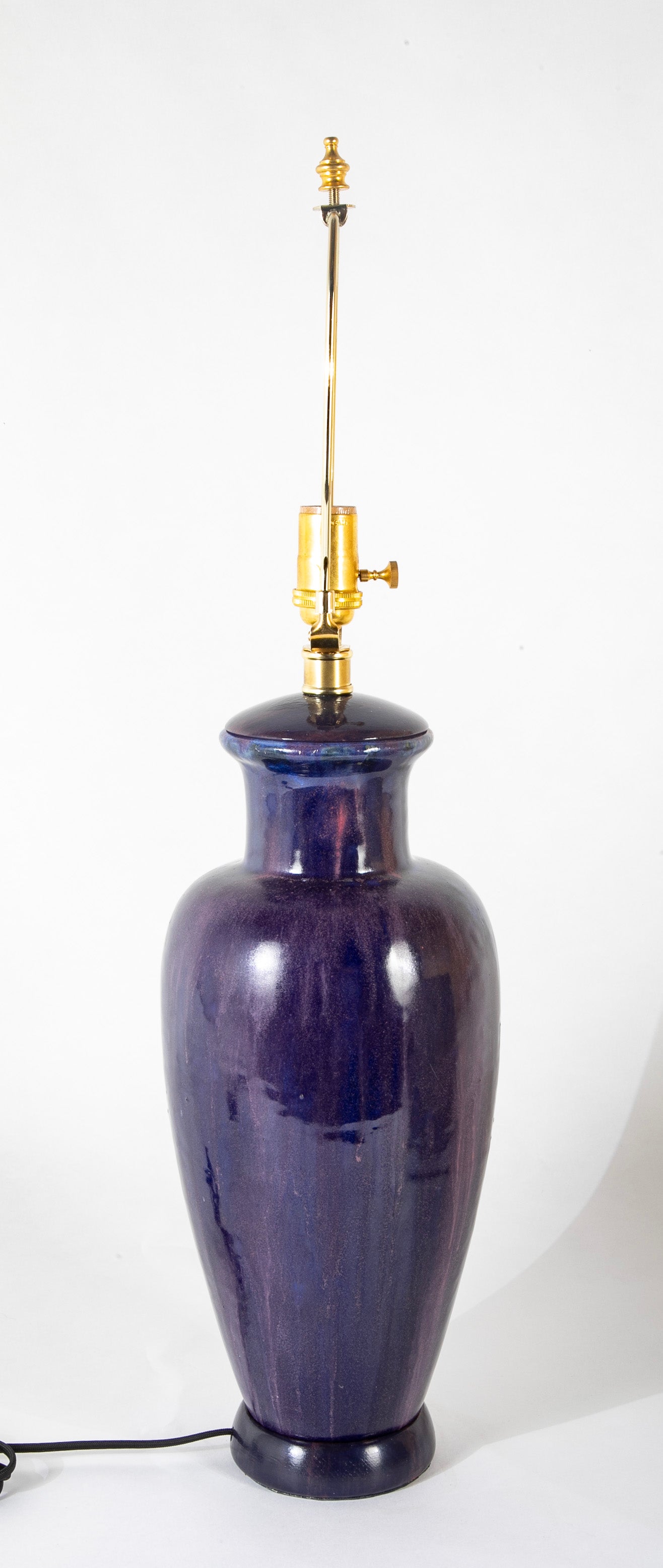A Fulper Pottery Wisteria Matte Glazed Vase now a Lamp