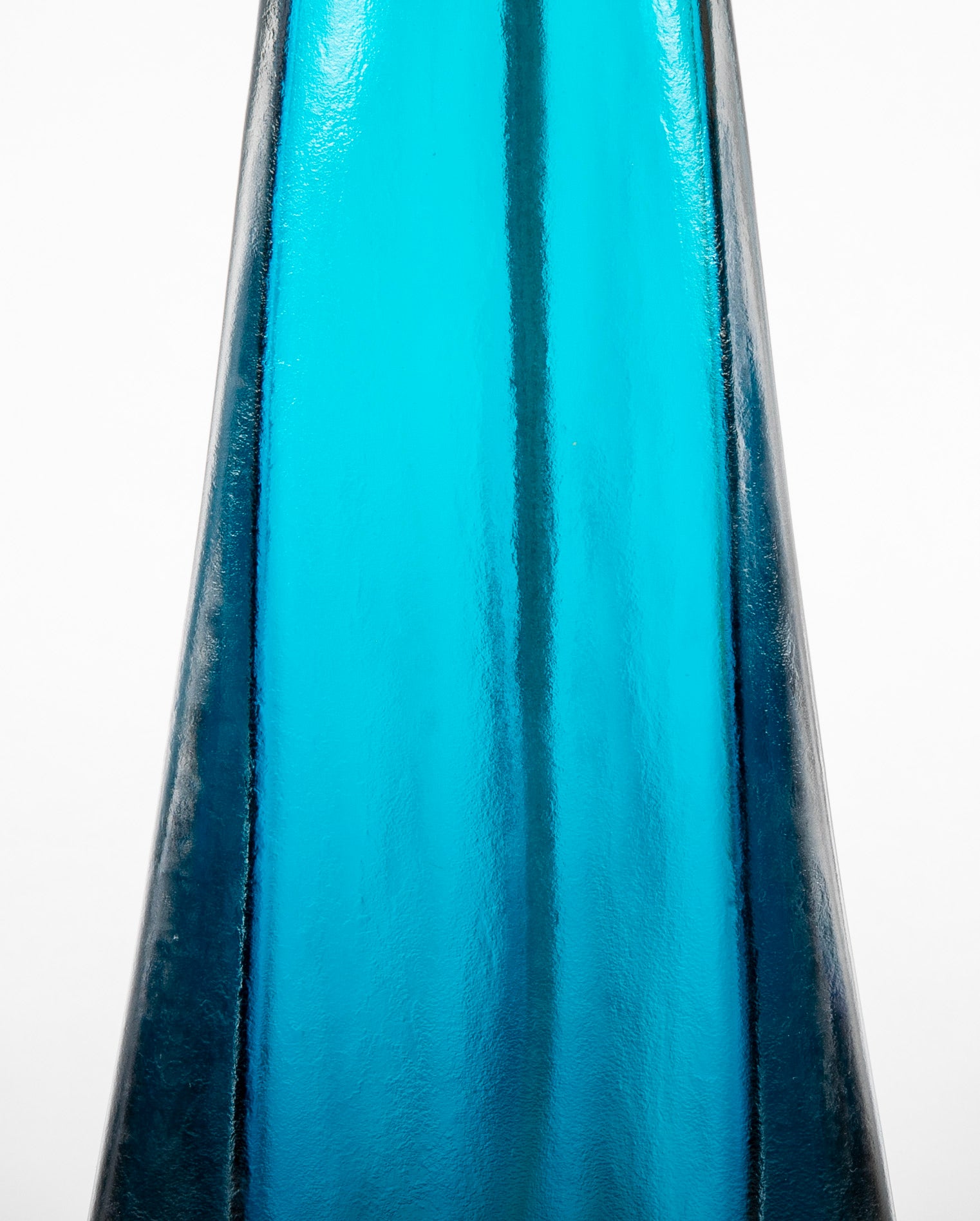 Carl Fagerlund for Orrefors 3 Sided Clear Glass with Blue Underlay Table Lamp