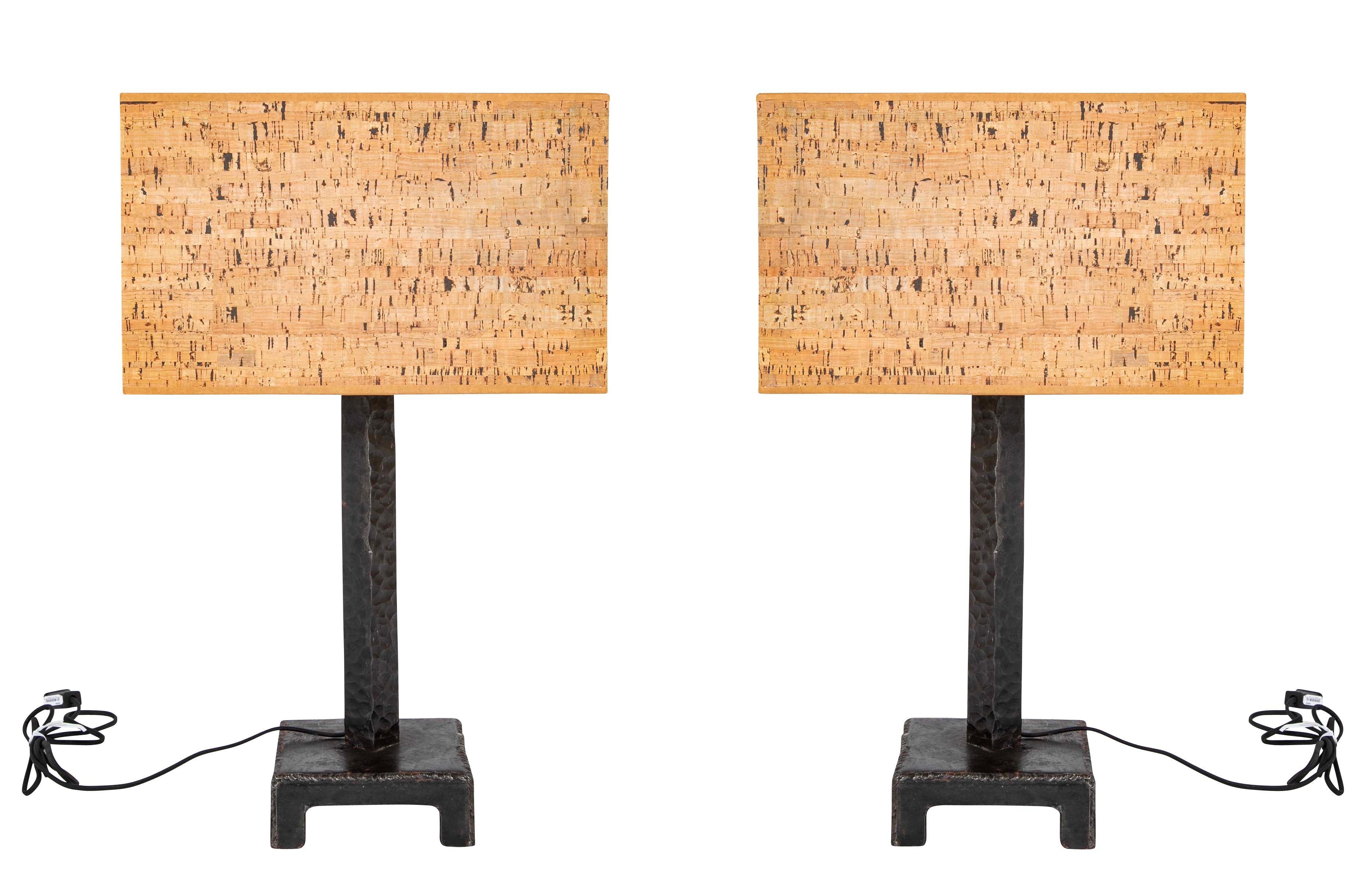 Pair of Brutalist Candlesticks as Lamps
