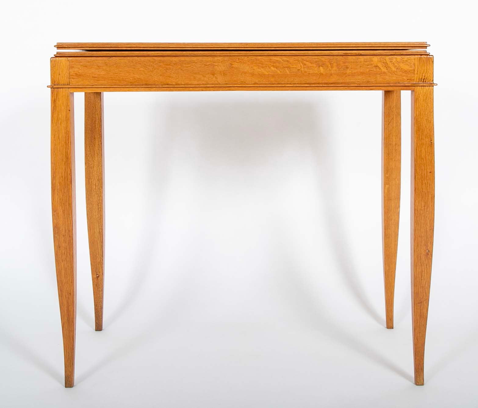 Maison Dominique Leather Top Folding Games Table