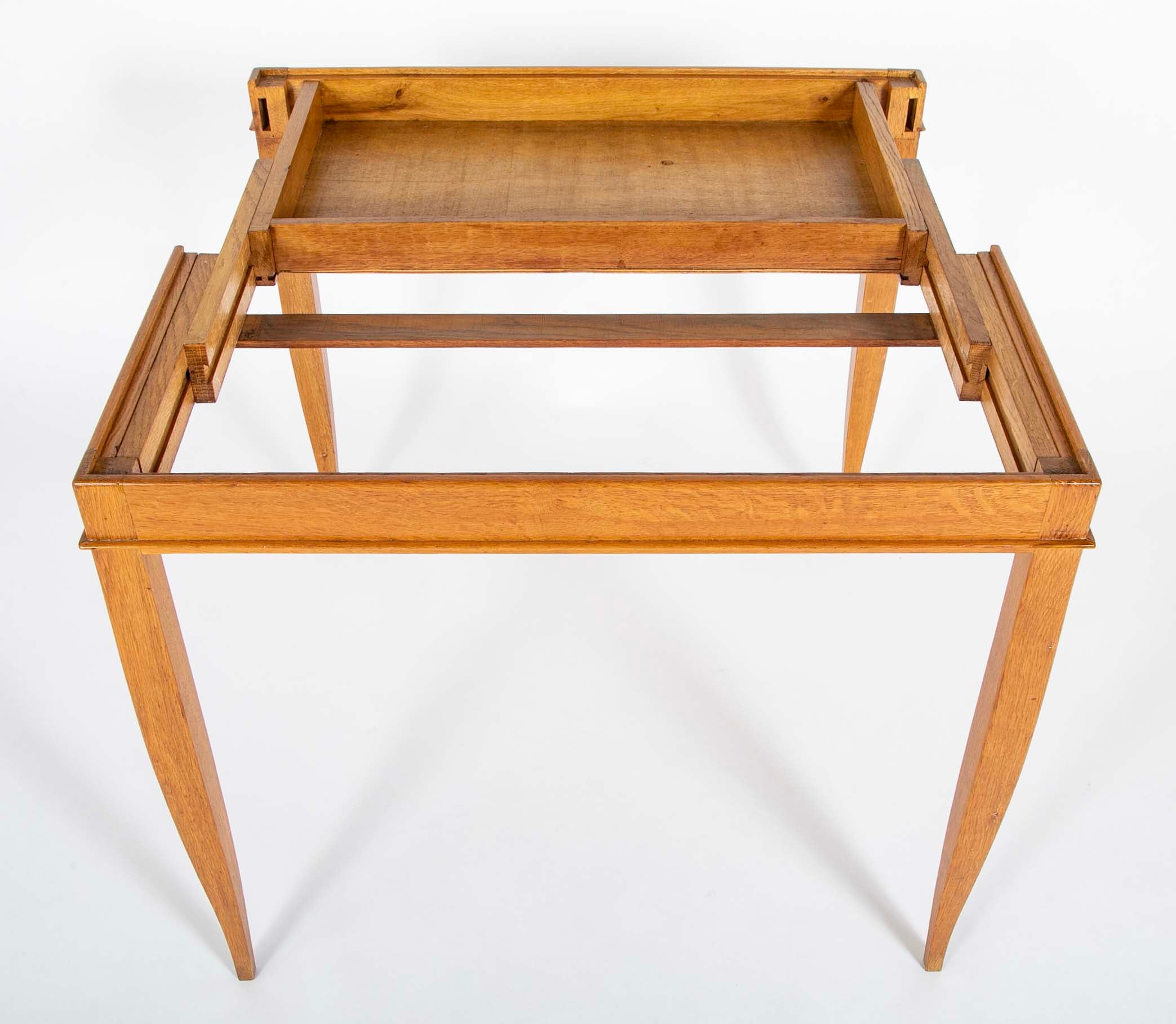 Maison Dominique Leather Top Folding Games Table