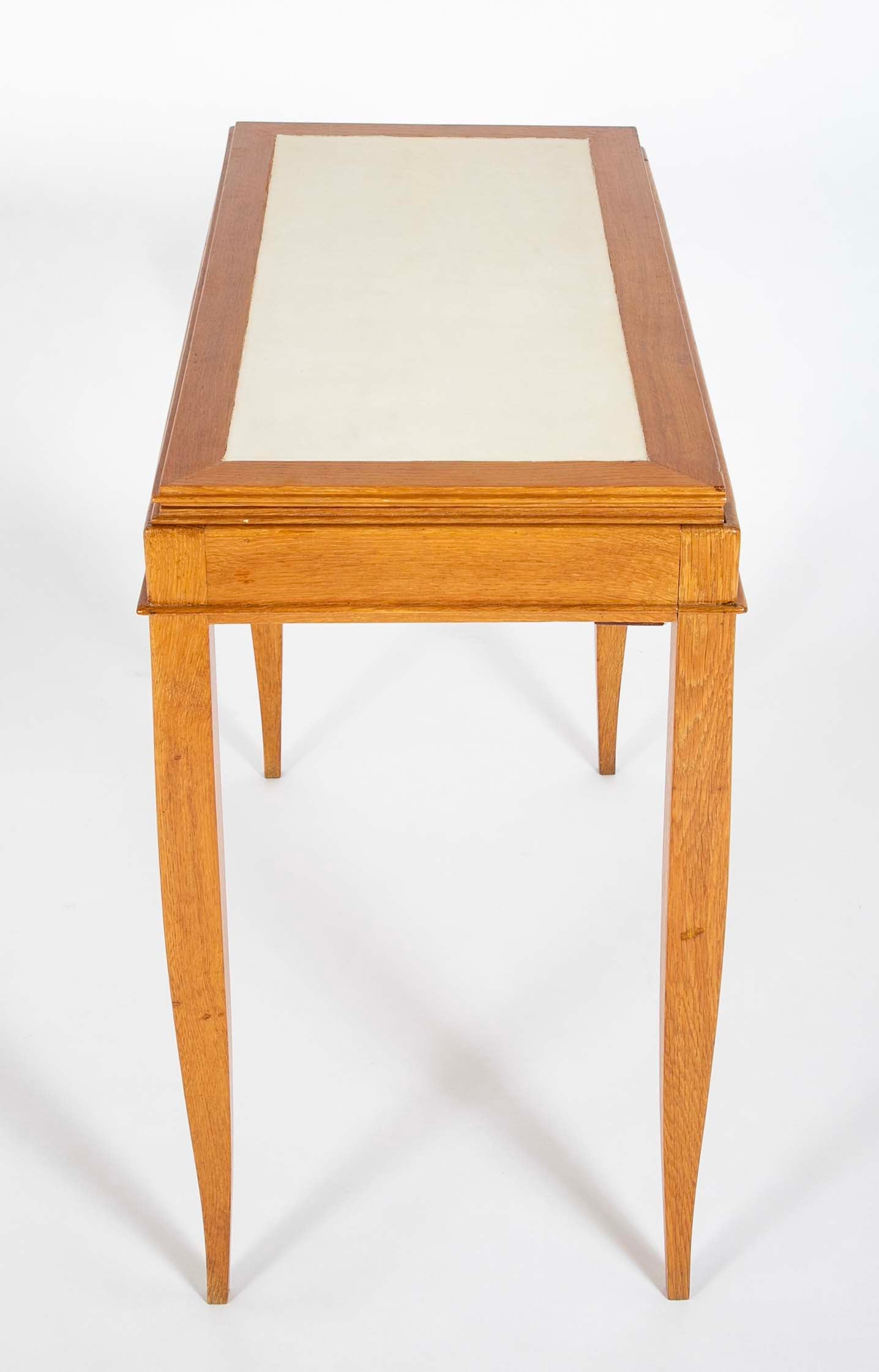 Maison Dominique Leather Top Folding Games Table