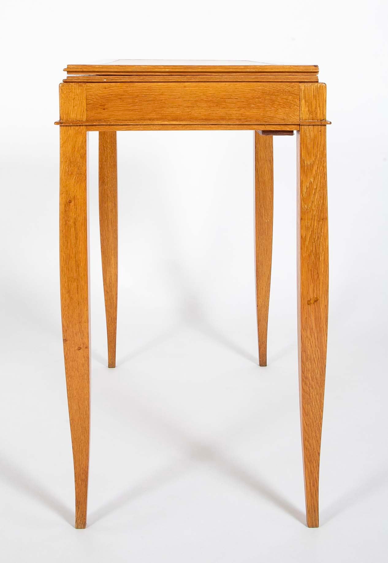 Maison Dominique Leather Top Folding Games Table