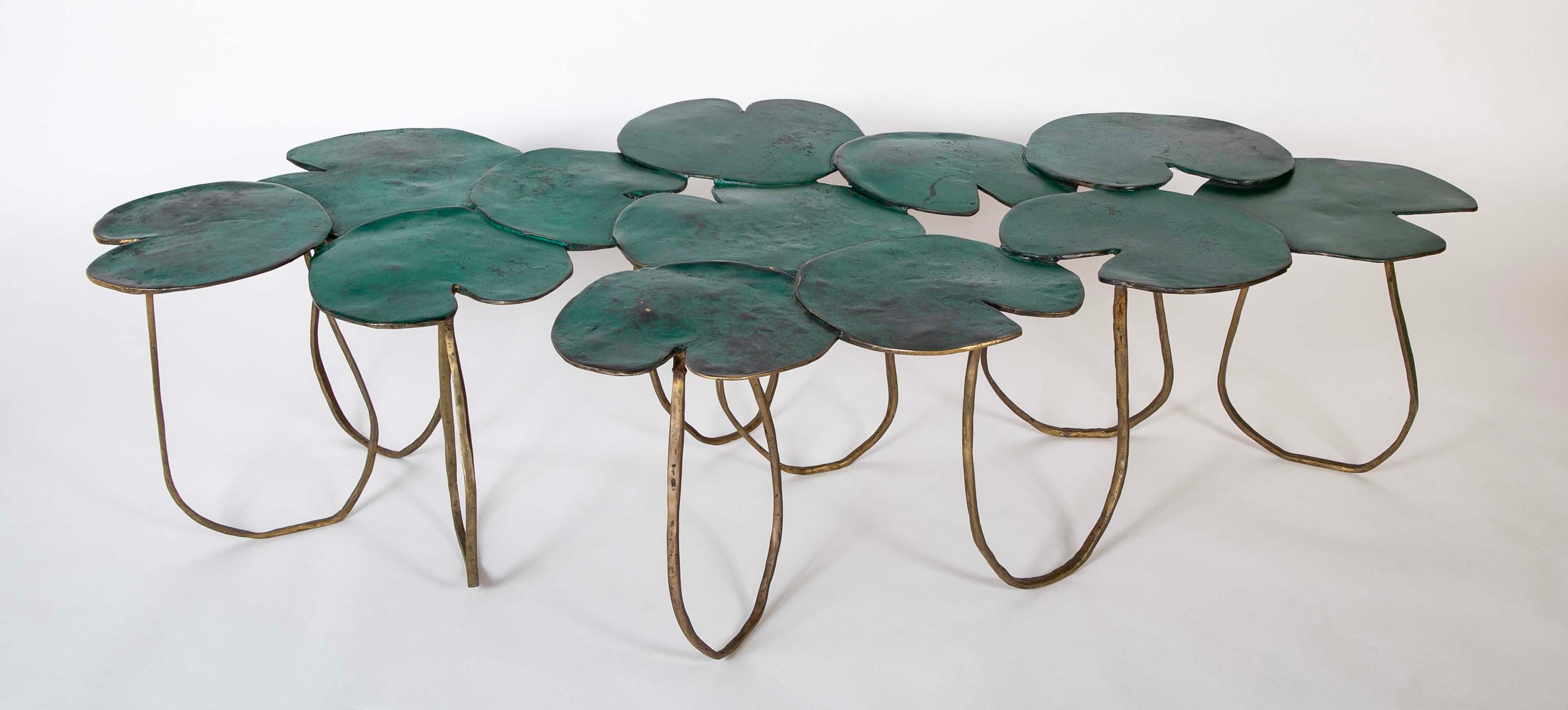 Bronze Lilypad Form Coffee Table by Paula Swinnen