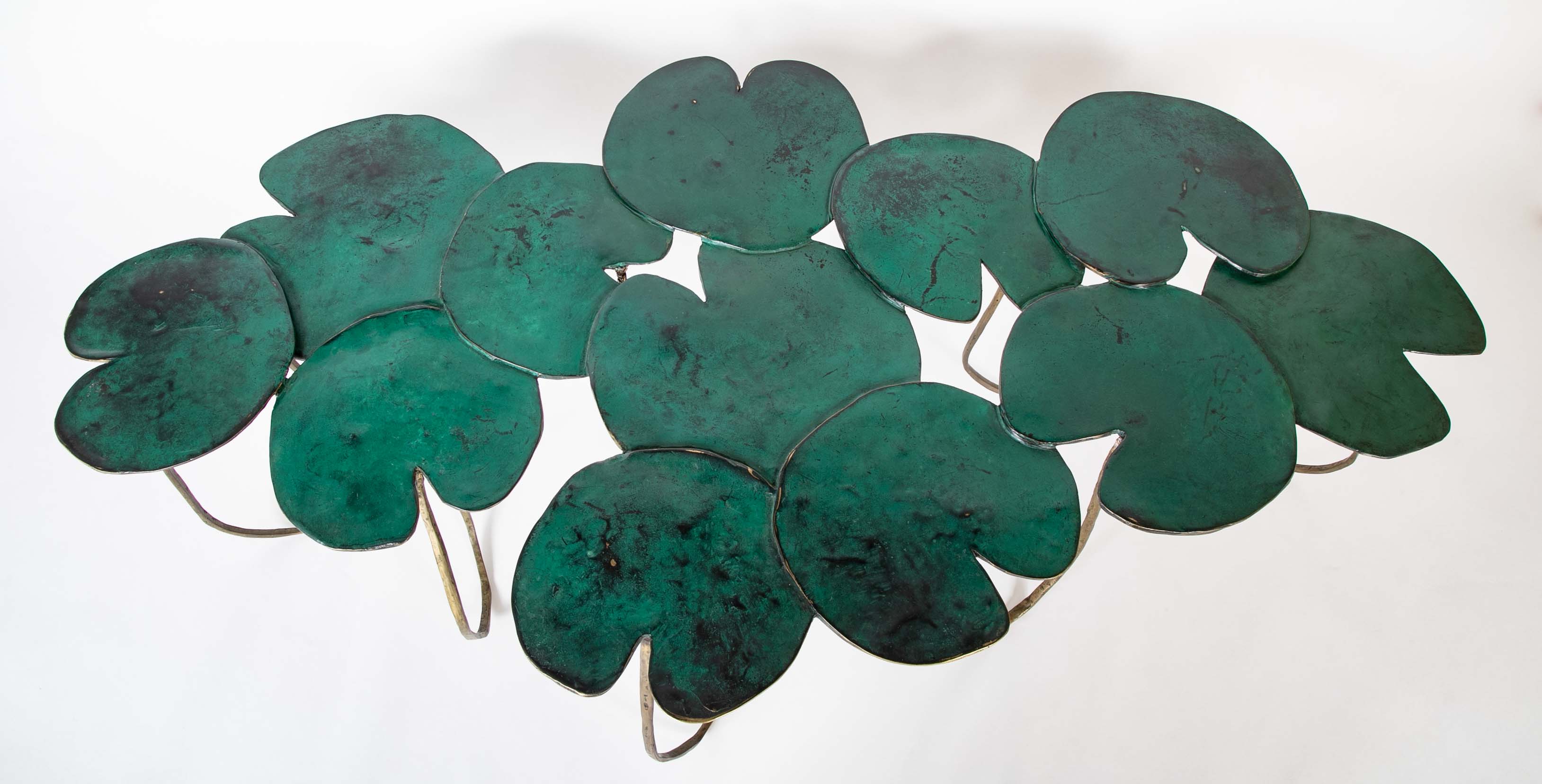 Bronze Lilypad Form Coffee Table by Paula Swinnen