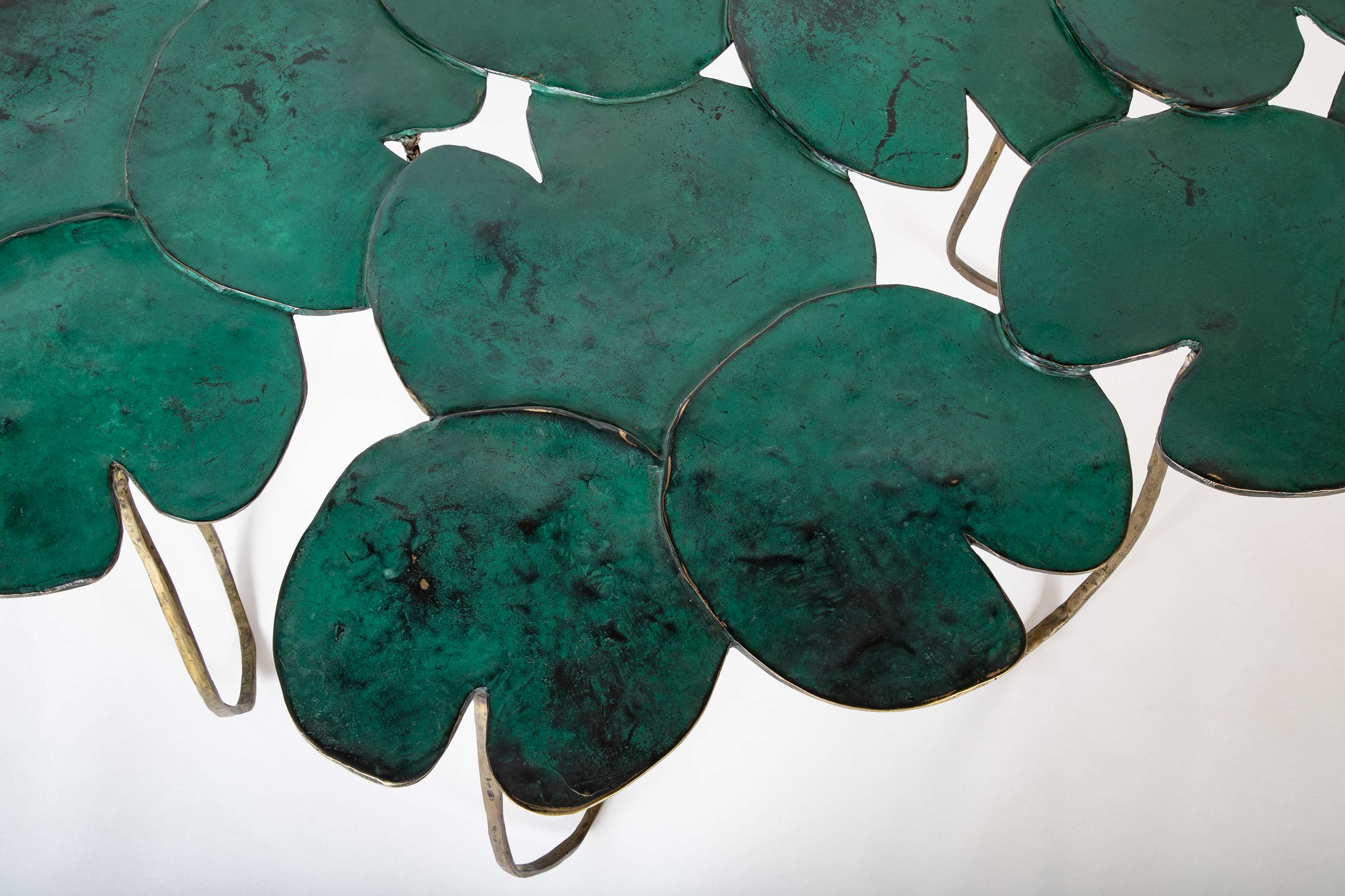 Bronze Lilypad Form Coffee Table by Paula Swinnen