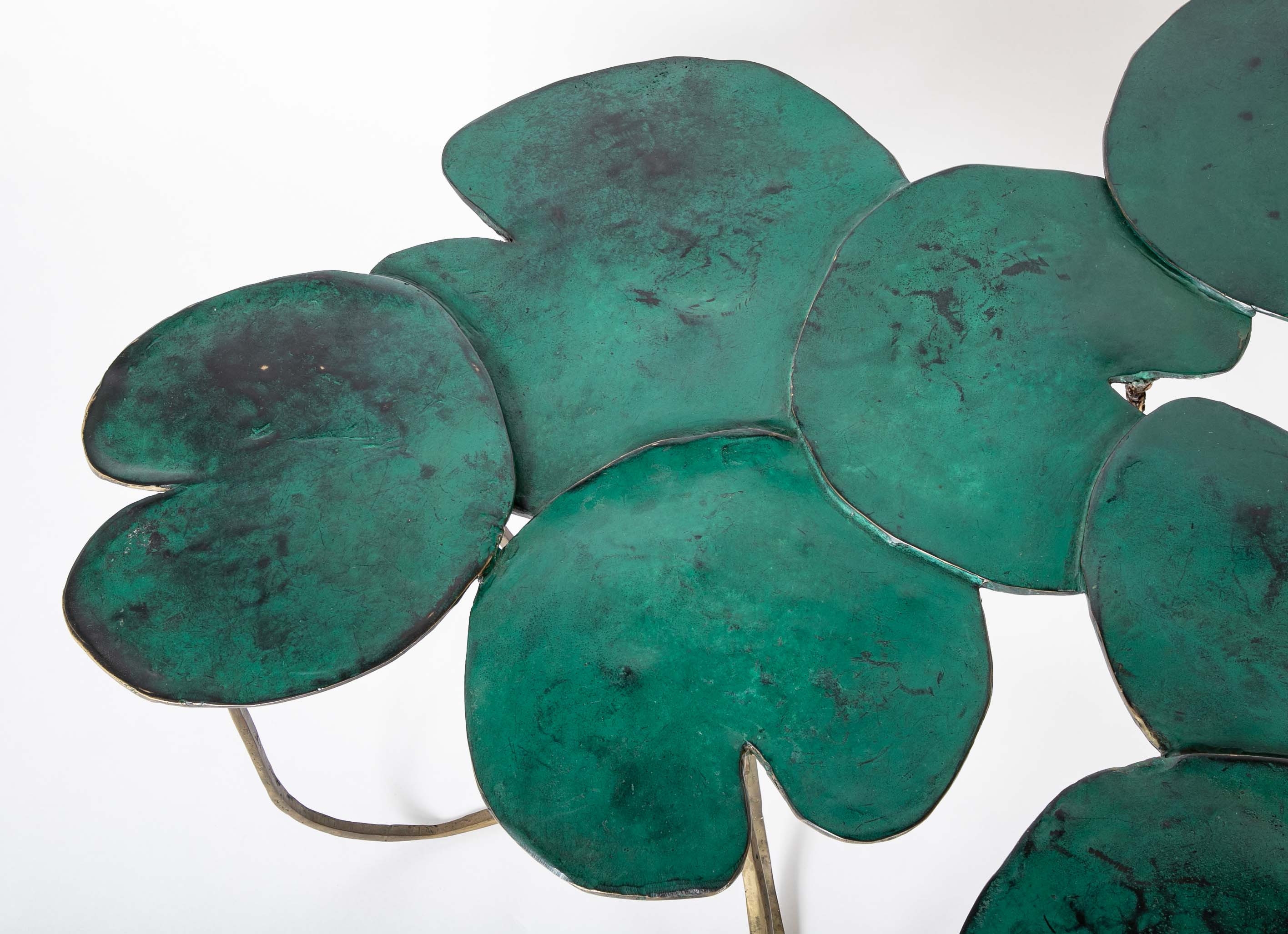 Bronze Lilypad Form Coffee Table by Paula Swinnen