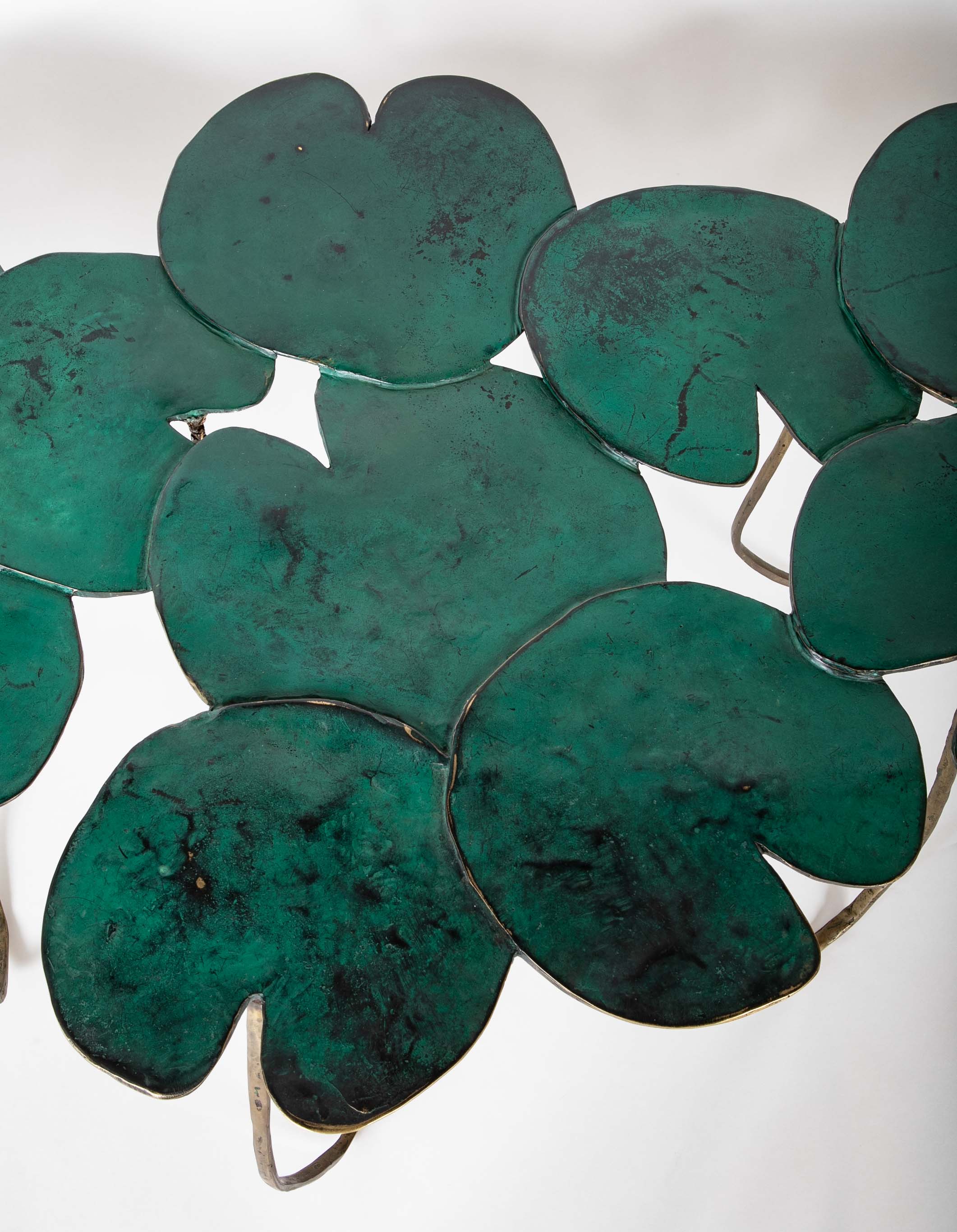 Bronze Lilypad Form Coffee Table by Paula Swinnen