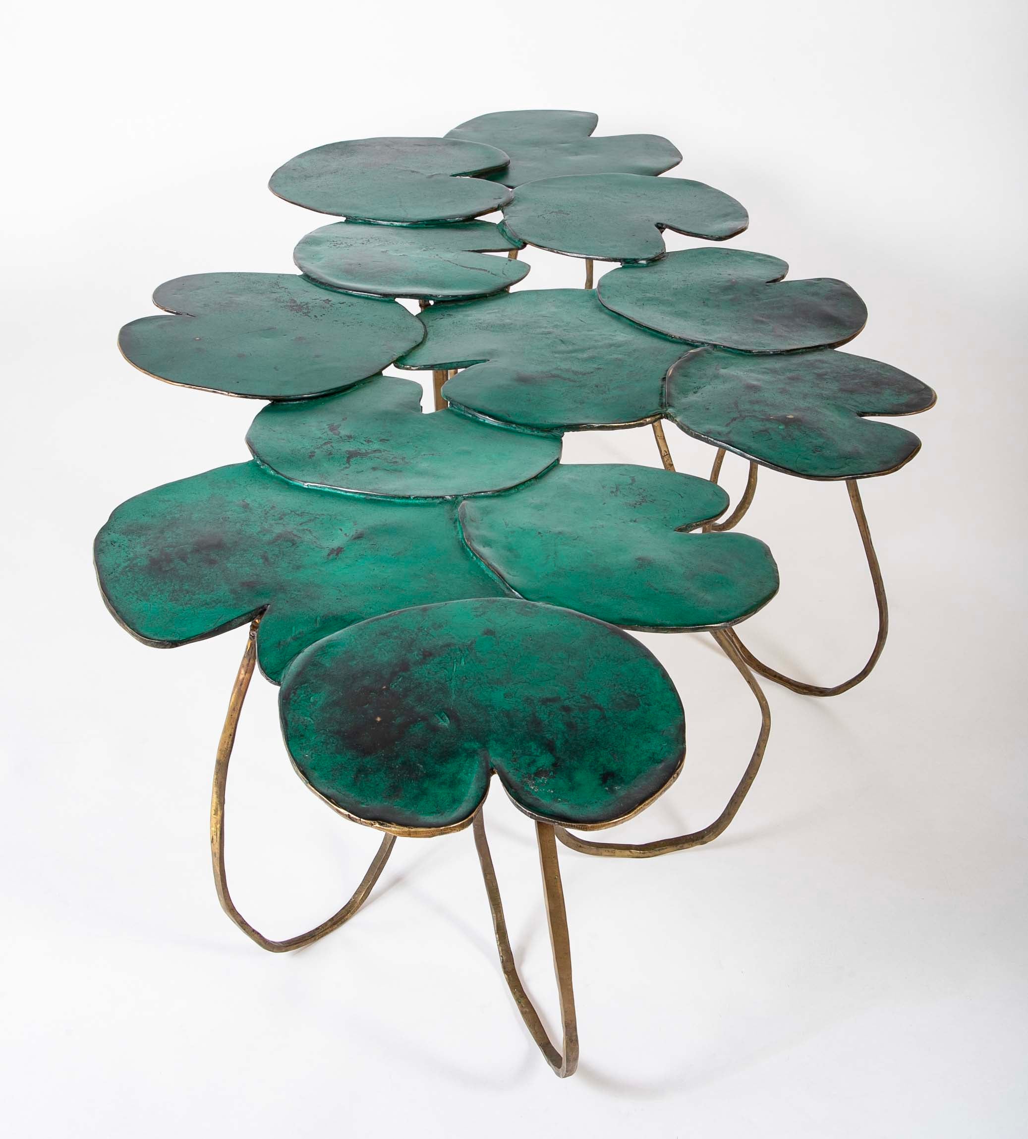 Bronze Lilypad Form Coffee Table by Paula Swinnen