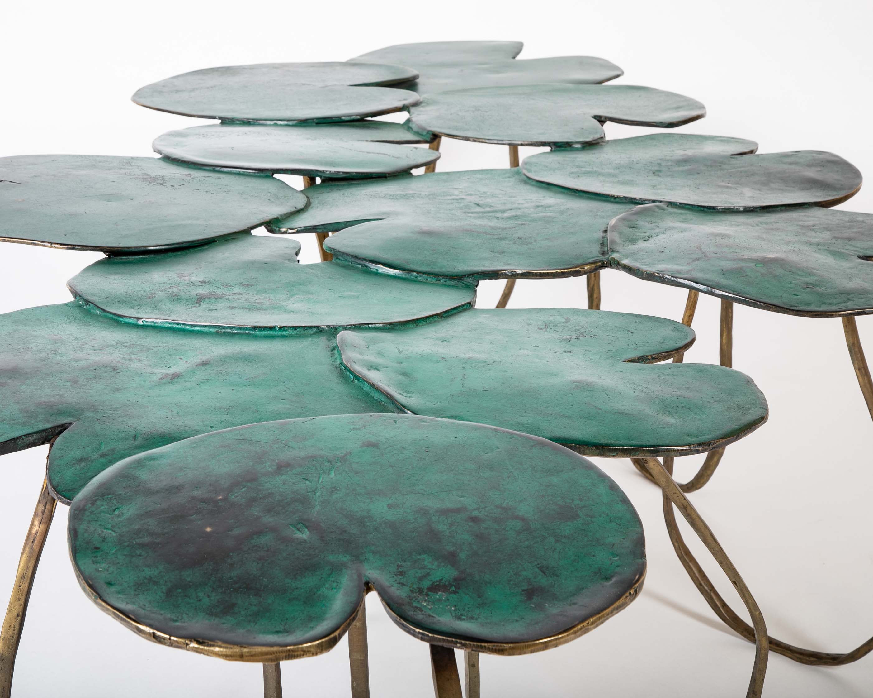 Bronze Lilypad Form Coffee Table by Paula Swinnen