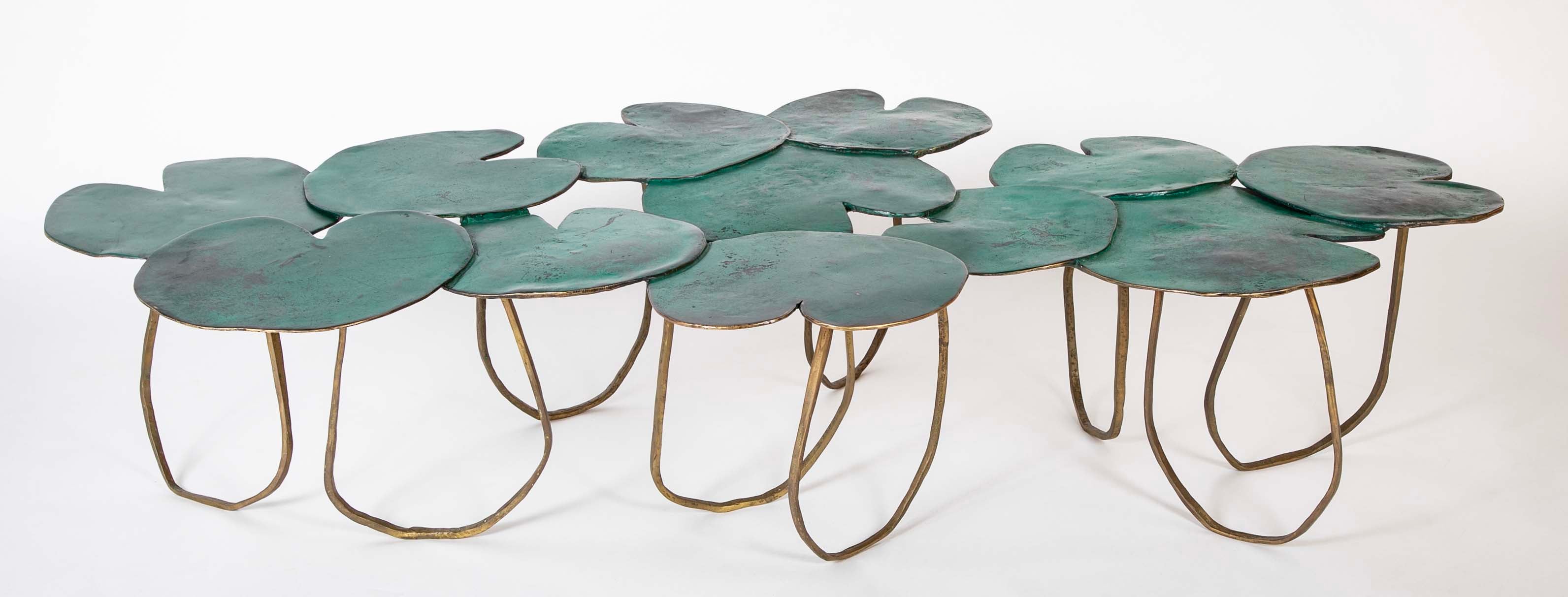 Bronze Lilypad Form Coffee Table by Paula Swinnen