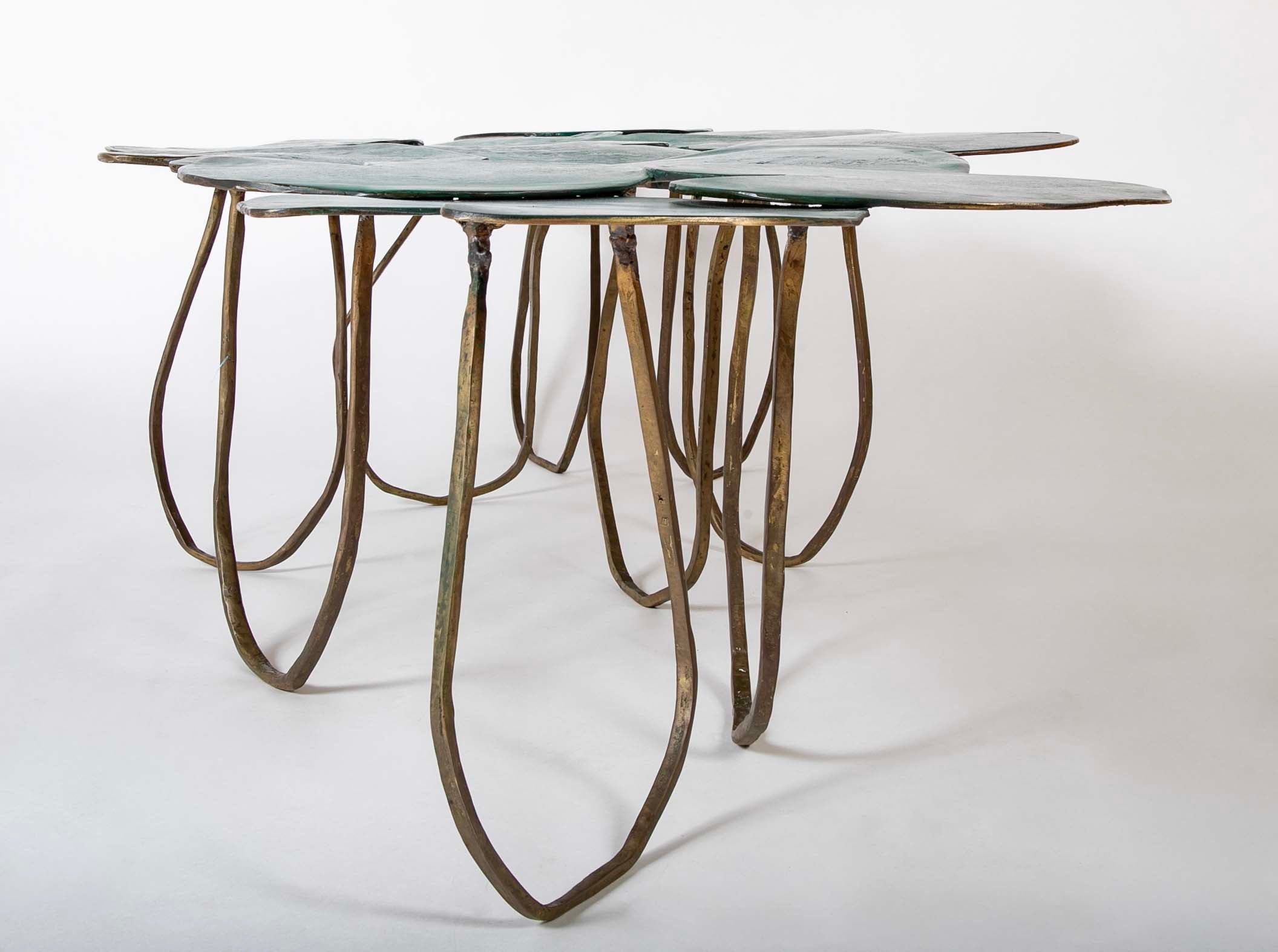Bronze Lilypad Form Coffee Table by Paula Swinnen