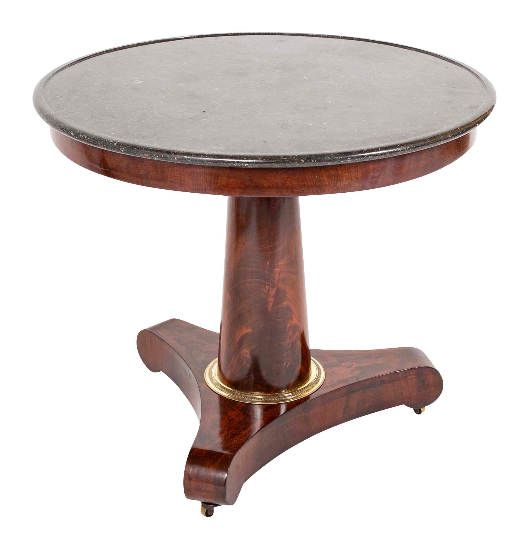 Empire Country Round Marble Top Center Table