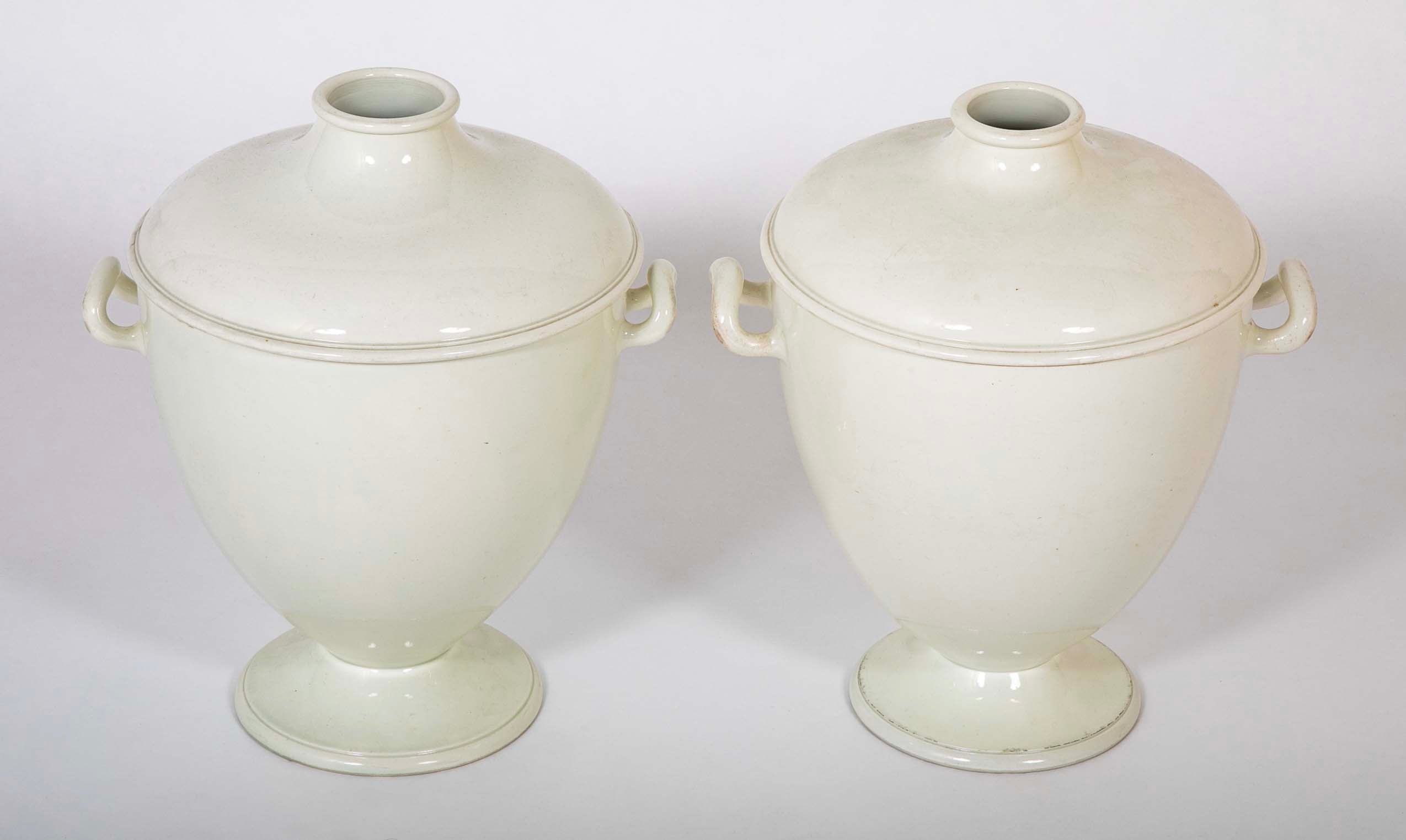 Pair of Queen's Ware Dairy Pots