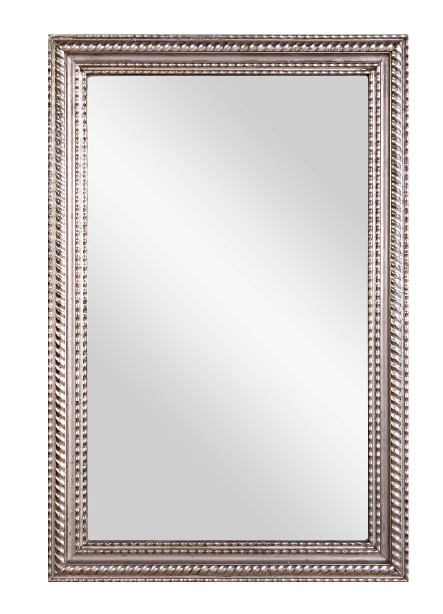 Louis Philippe Silver Covered Framed Mirror