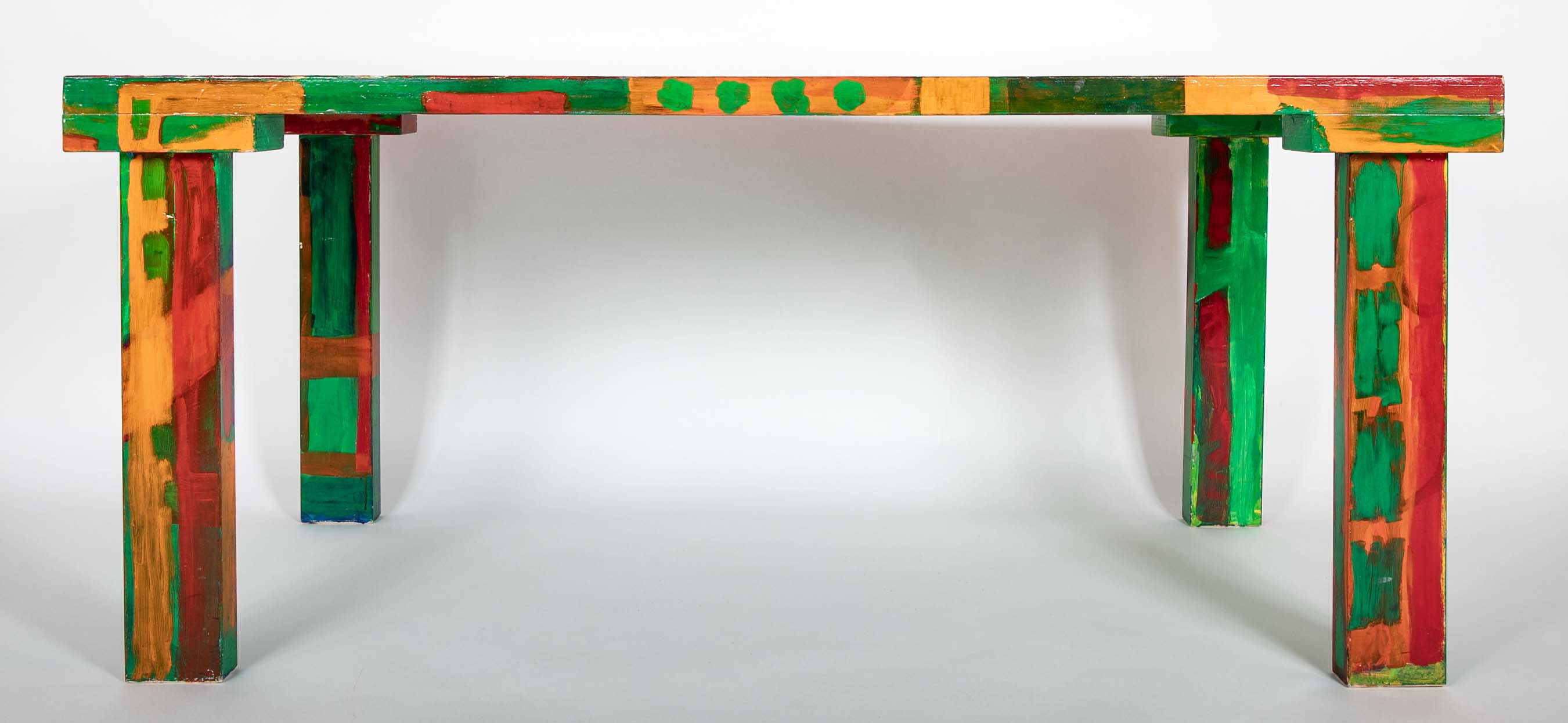 A Unique Painted Dining Table by Jim Partridge and Nick Bodimeade