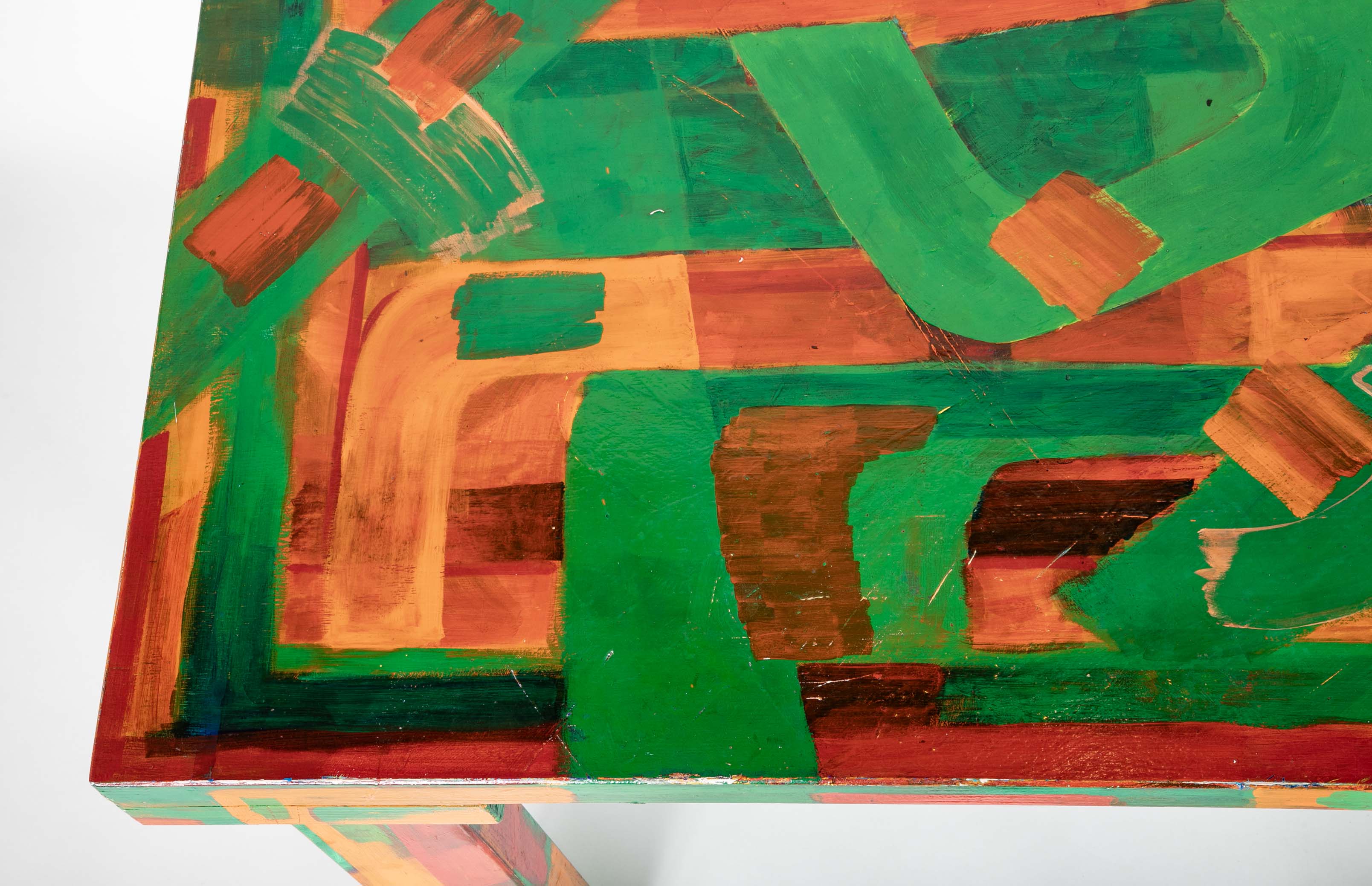 A Unique Painted Dining Table by Jim Partridge and Nick Bodimeade