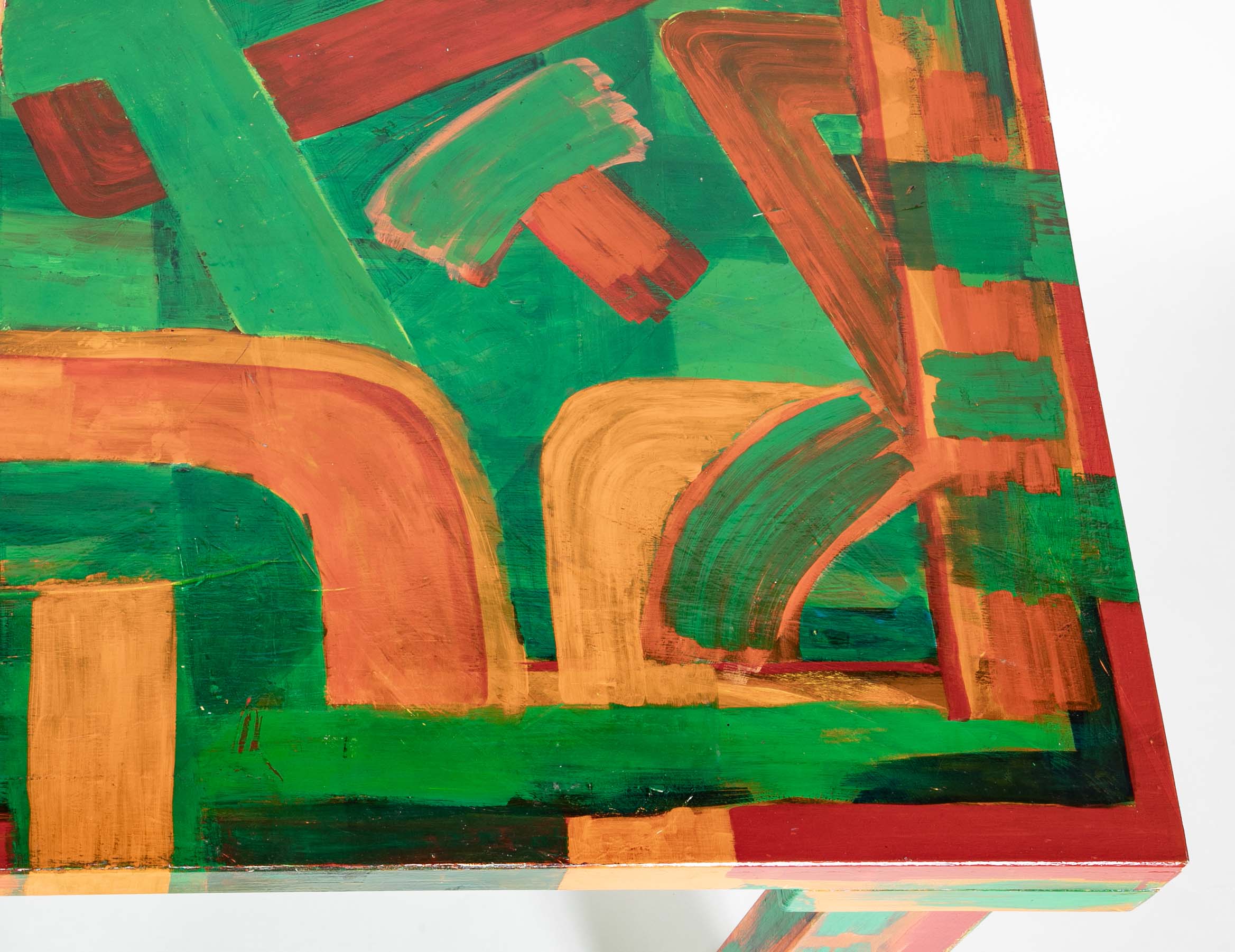 A Unique Painted Dining Table by Jim Partridge and Nick Bodimeade