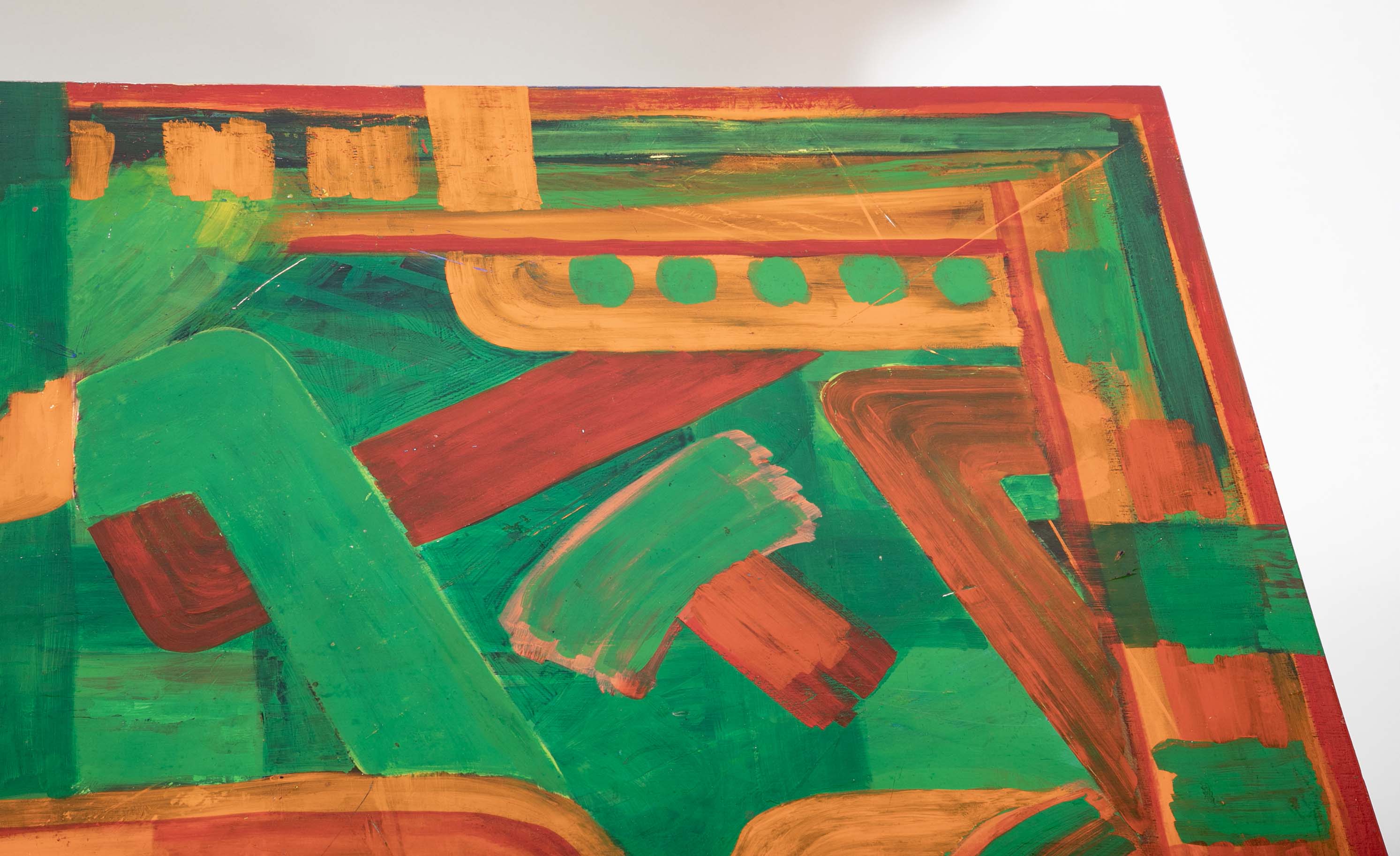 A Unique Painted Dining Table by Jim Partridge and Nick Bodimeade