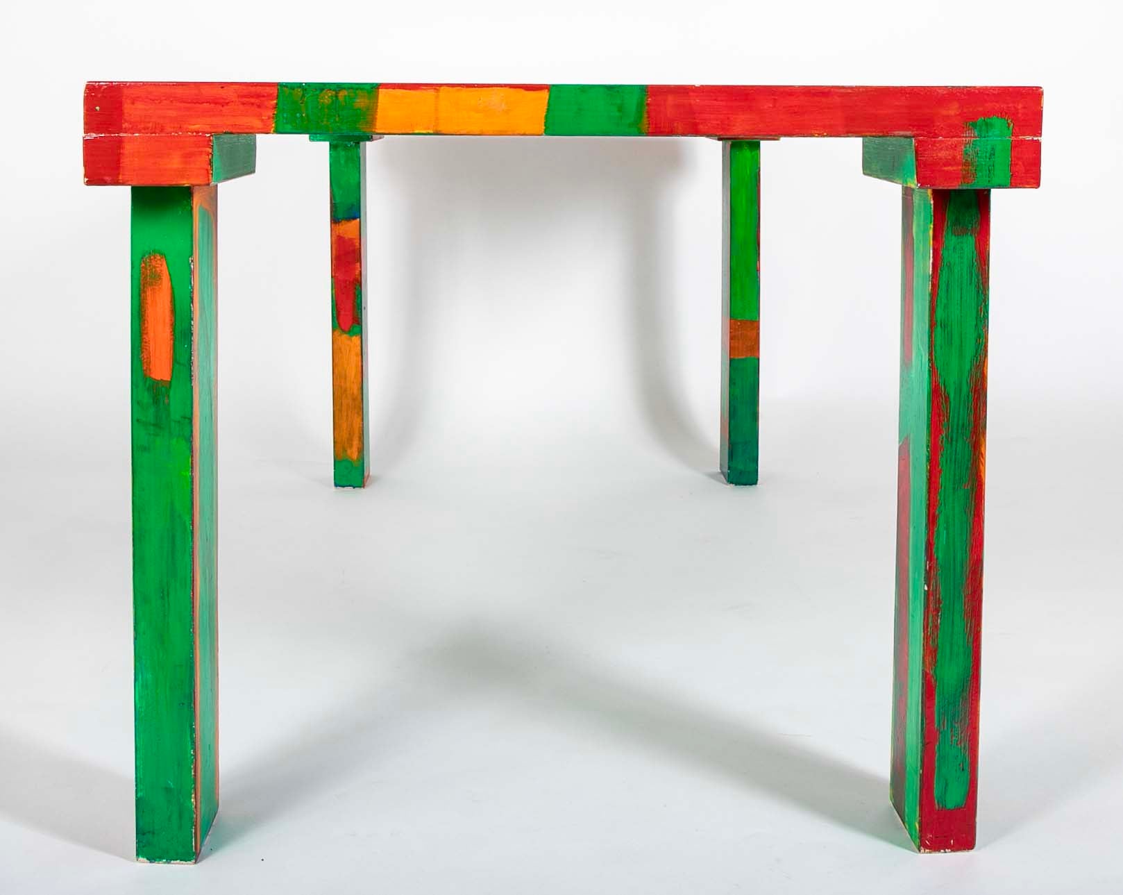 A Unique Painted Dining Table by Jim Partridge and Nick Bodimeade