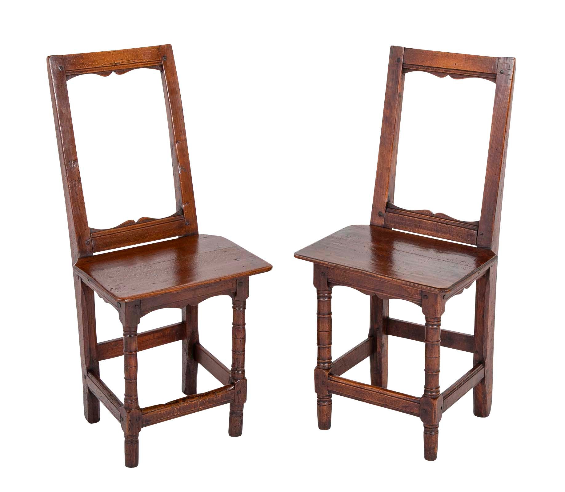 2 Similar French Provincial Oak Side Chairs