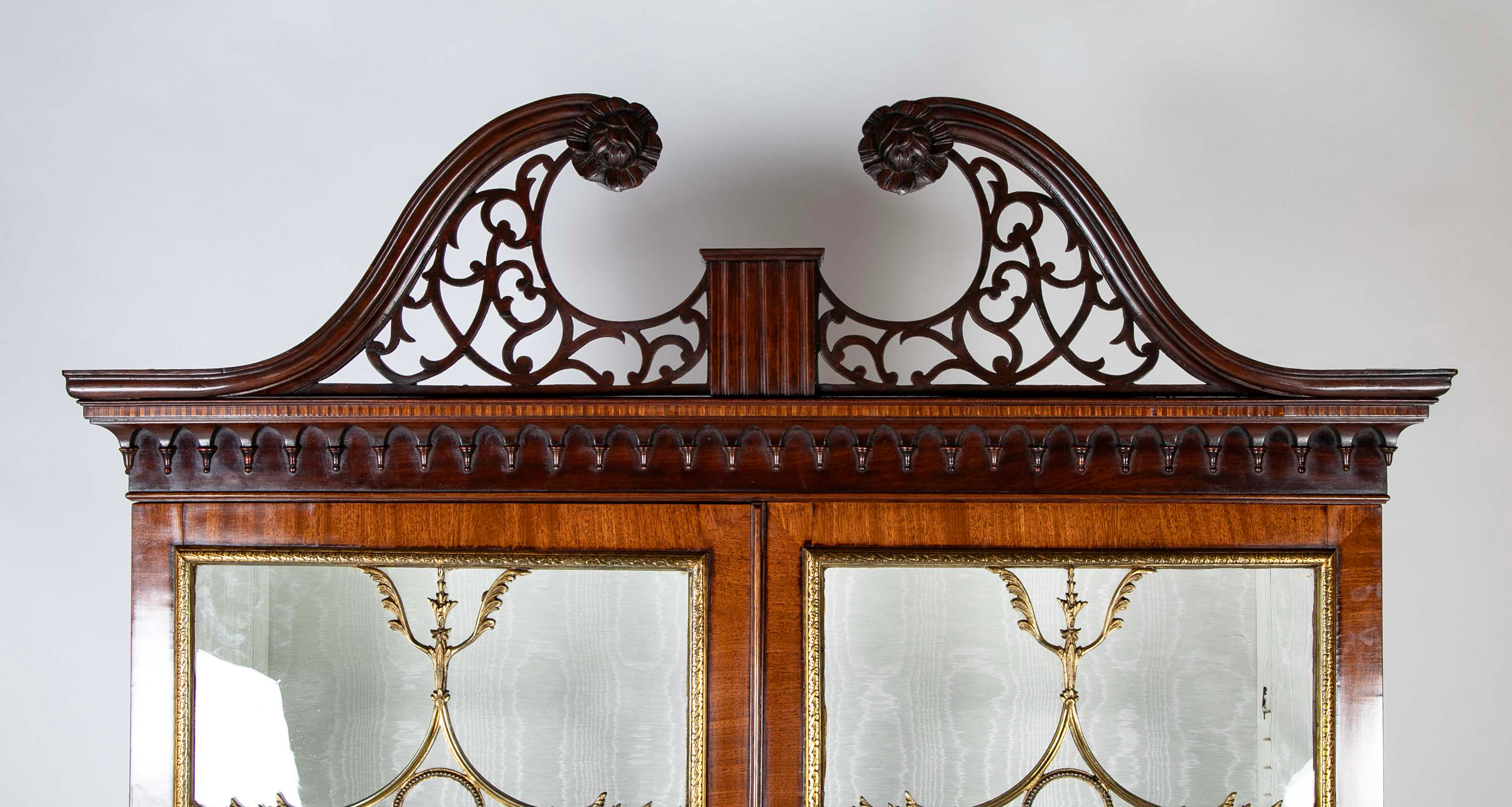 Mahogany & Gilt Cabinet in the Manner of Thomas Chippendale