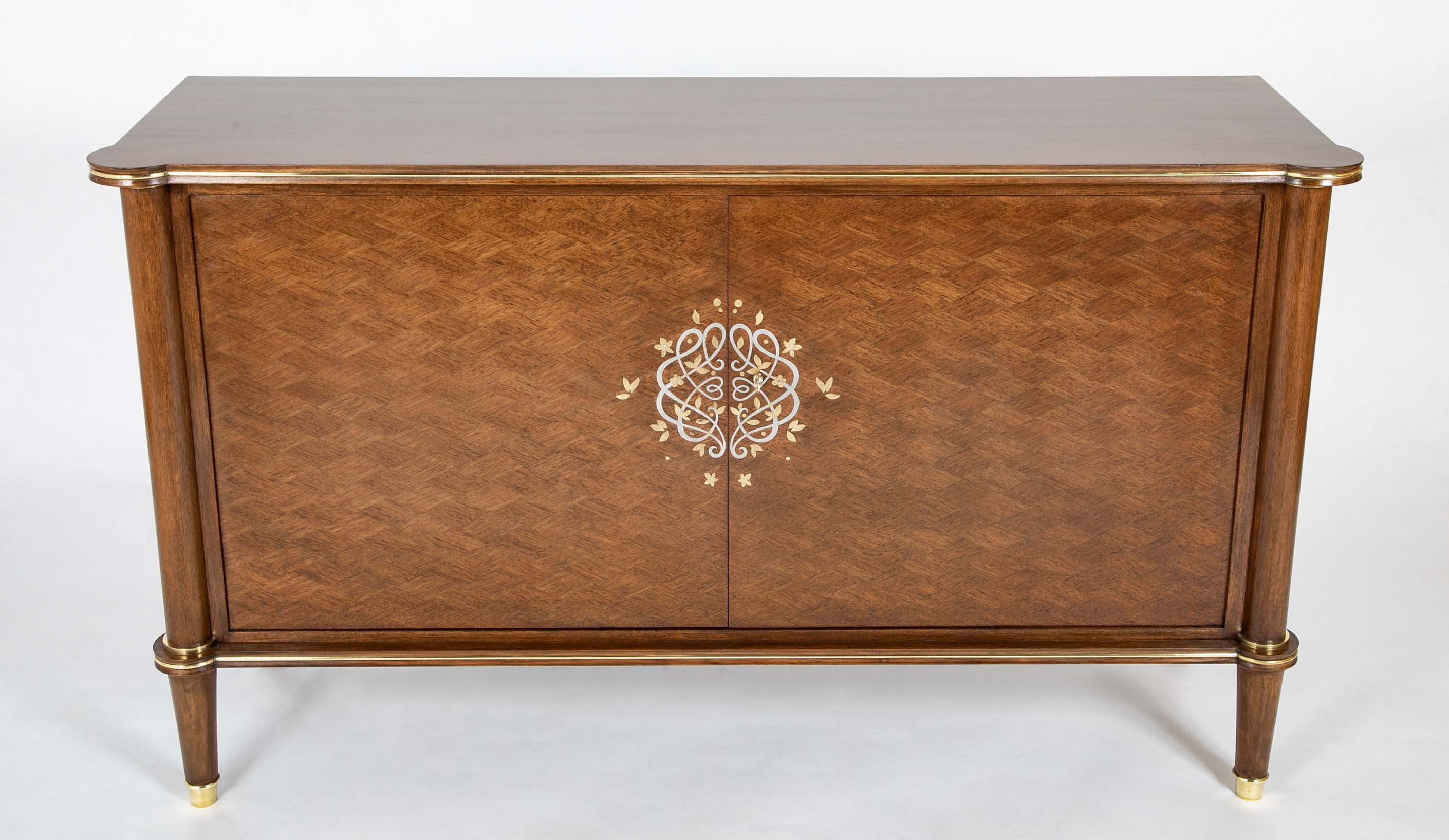 A Jules Leleu Blonde Mahogany Veneered Sideboard