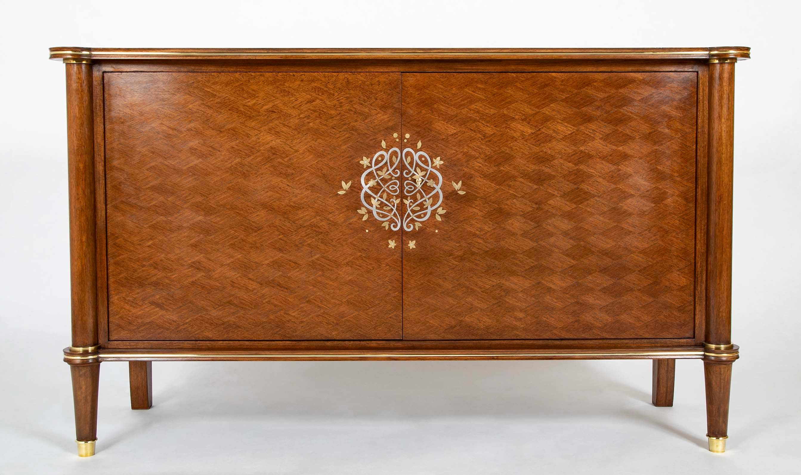 A Jules Leleu Blonde Mahogany Veneered Sideboard