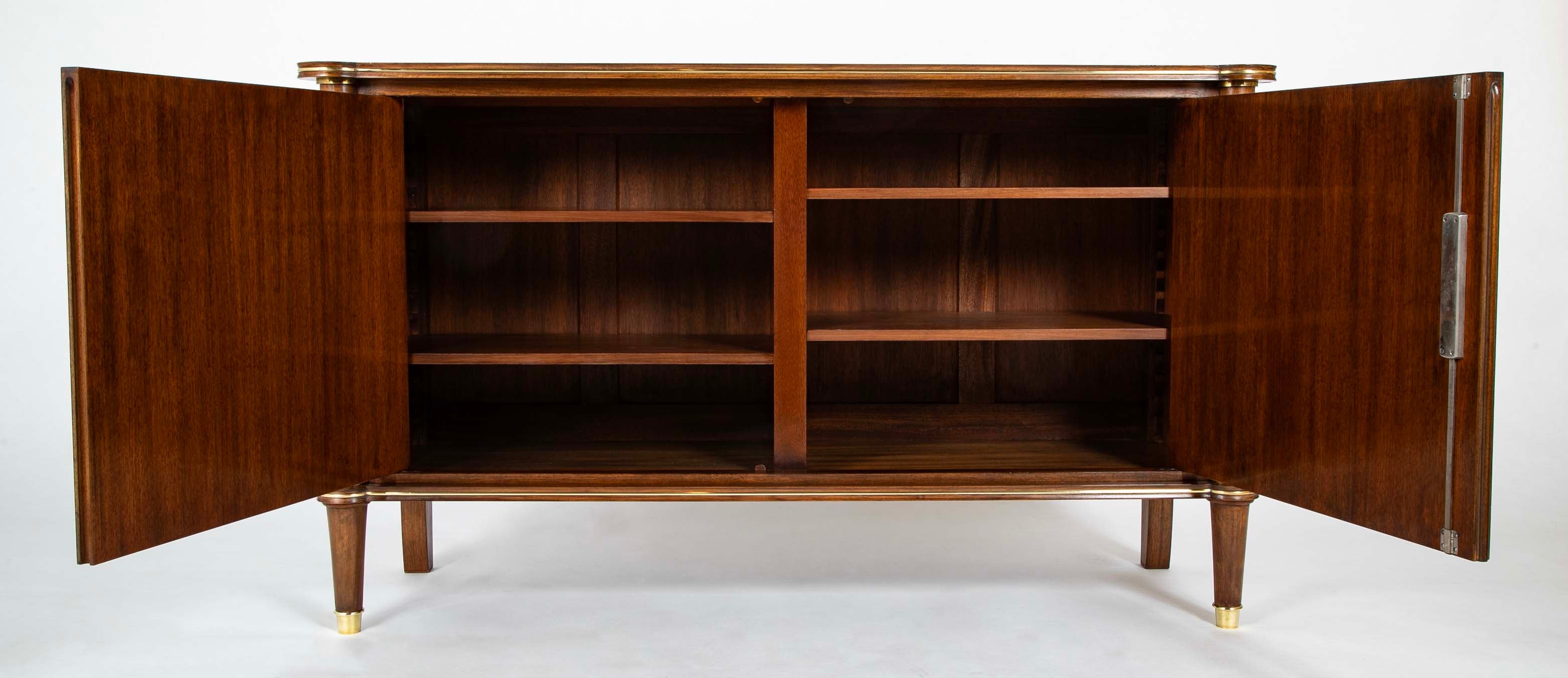 A Jules Leleu Blonde Mahogany Veneered Sideboard