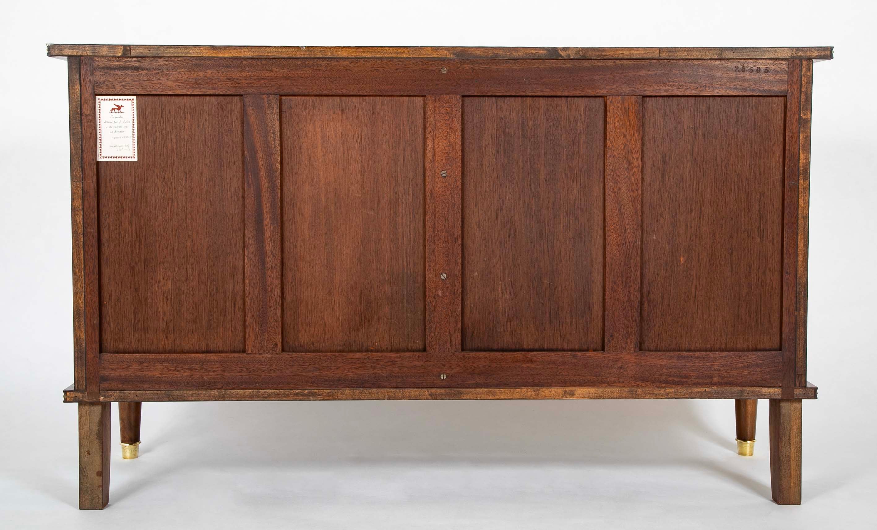 A Jules Leleu Blonde Mahogany Veneered Sideboard
